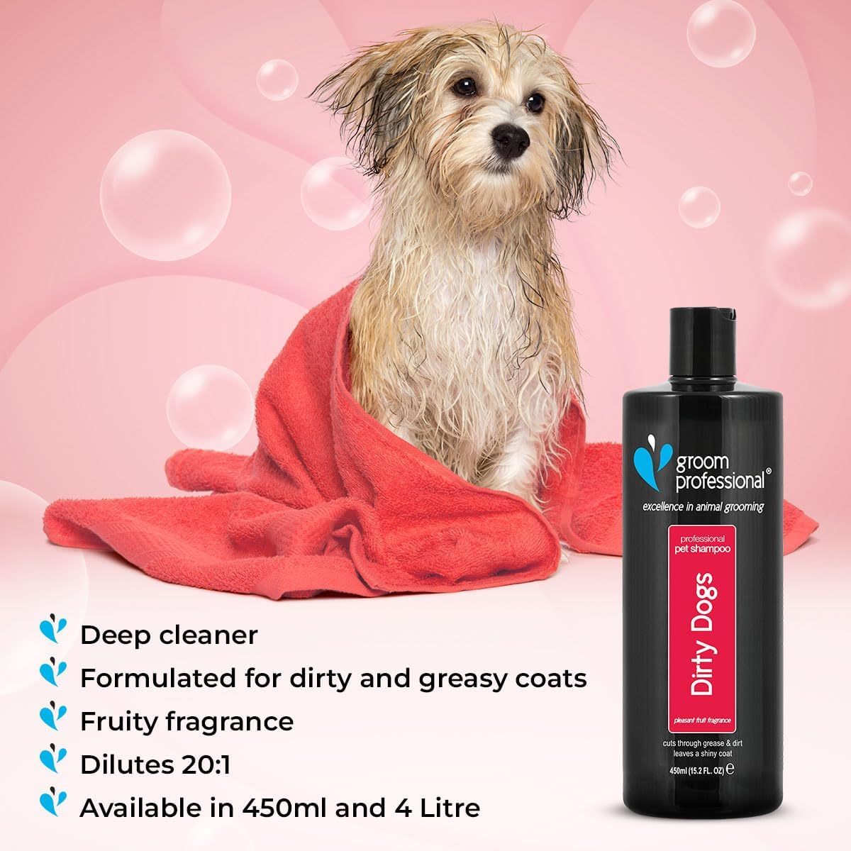Groom Professional Dog Grooming Dirty Dogs Shampoo 450Ml image number 1