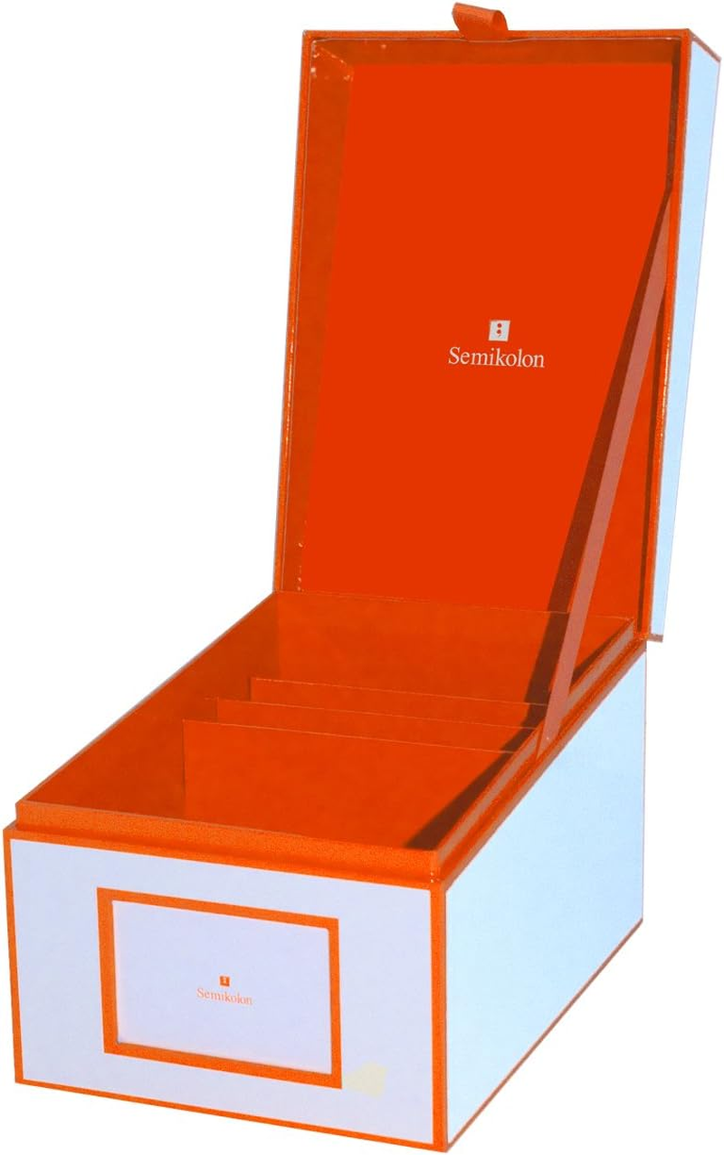 Semikolon CD and Photo Box, White/Orange