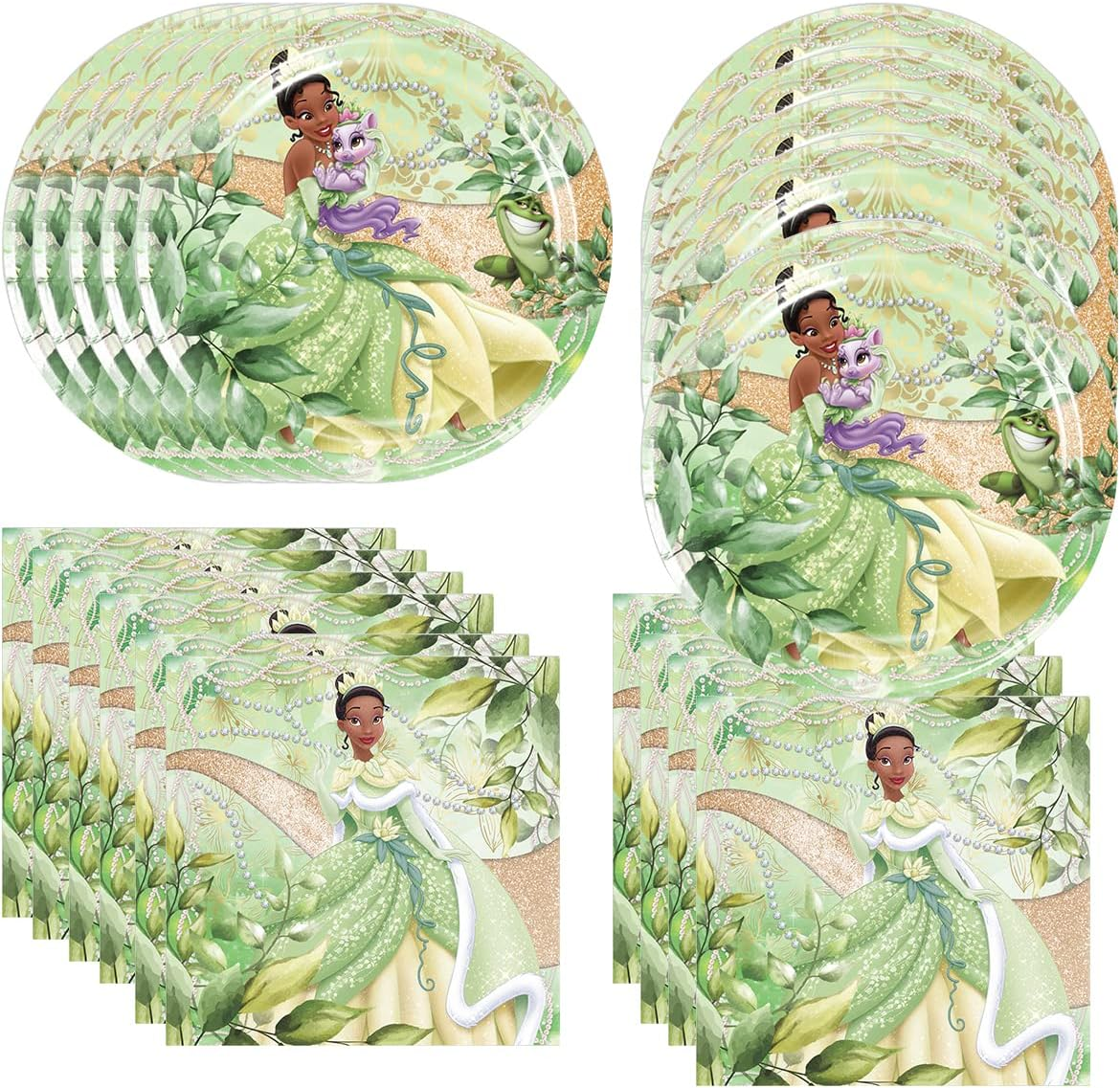 Domidola 40Pcs Frozen Party Supplies Include 20 Plates, 20 Napkins for the Frozen Birthday Party Decoration image number 3