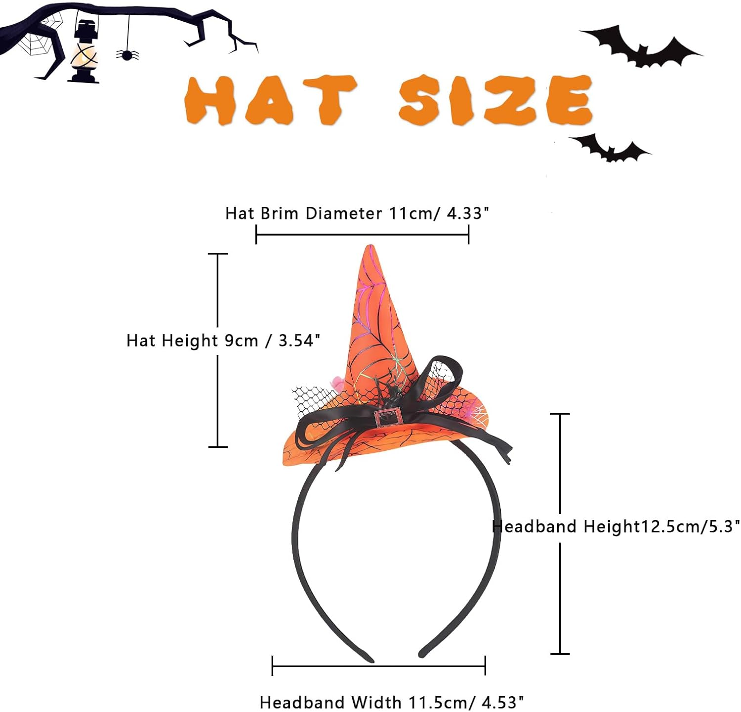 OHEETU 3Pcs Mini Witch Hat Headbands Halloween Hair Accessories Cosplay Dress-Up Photo Props for Costume Party image number 4