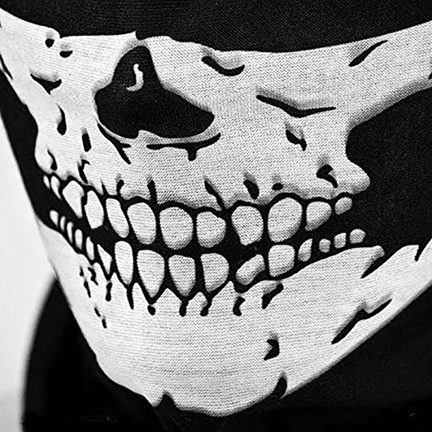 4Pcs Skull Mask Gaiter Mask Headwear Bandana Halloween Mask Balaclava Breathable Face Masks Neck Gaiter Scarf for Motocycle image number 5