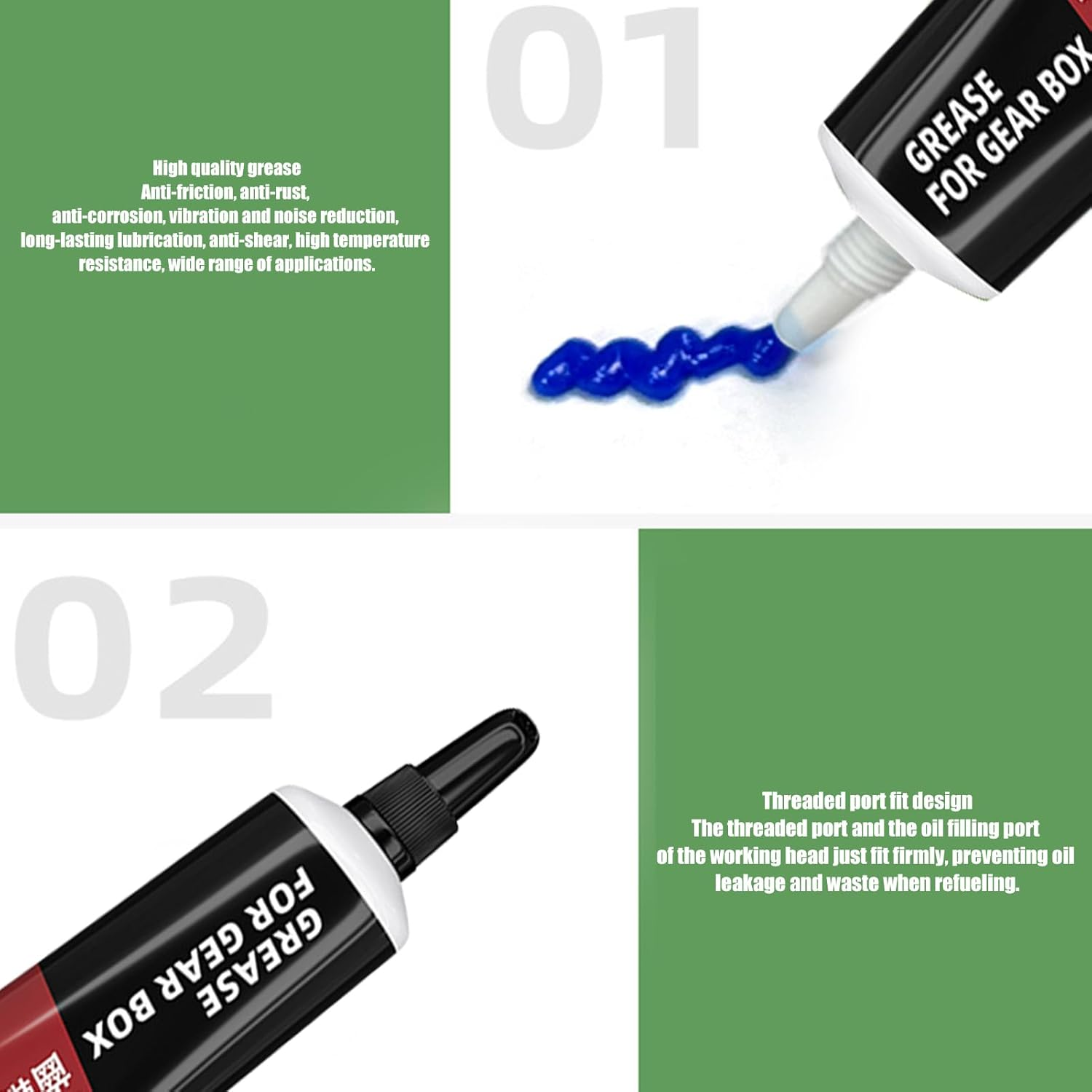 Gear Lubrication Grease - Mechanical Grease Paste, Lubricant Tube | Refueling for Electric Motors, Blades, Lawn Tools, Rotary Machines, Threaded Parts, Maintenance Accessories image number 4