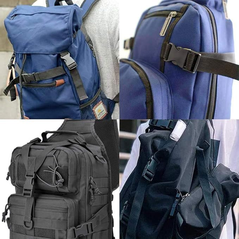 20 Pcs Plastic Quick Side Release Buckle Clip Adjustable Parachute Buckle Fit for 1Inch Webbing Straps for Bracelets Backpack Tactical Bag and Gear image number 2