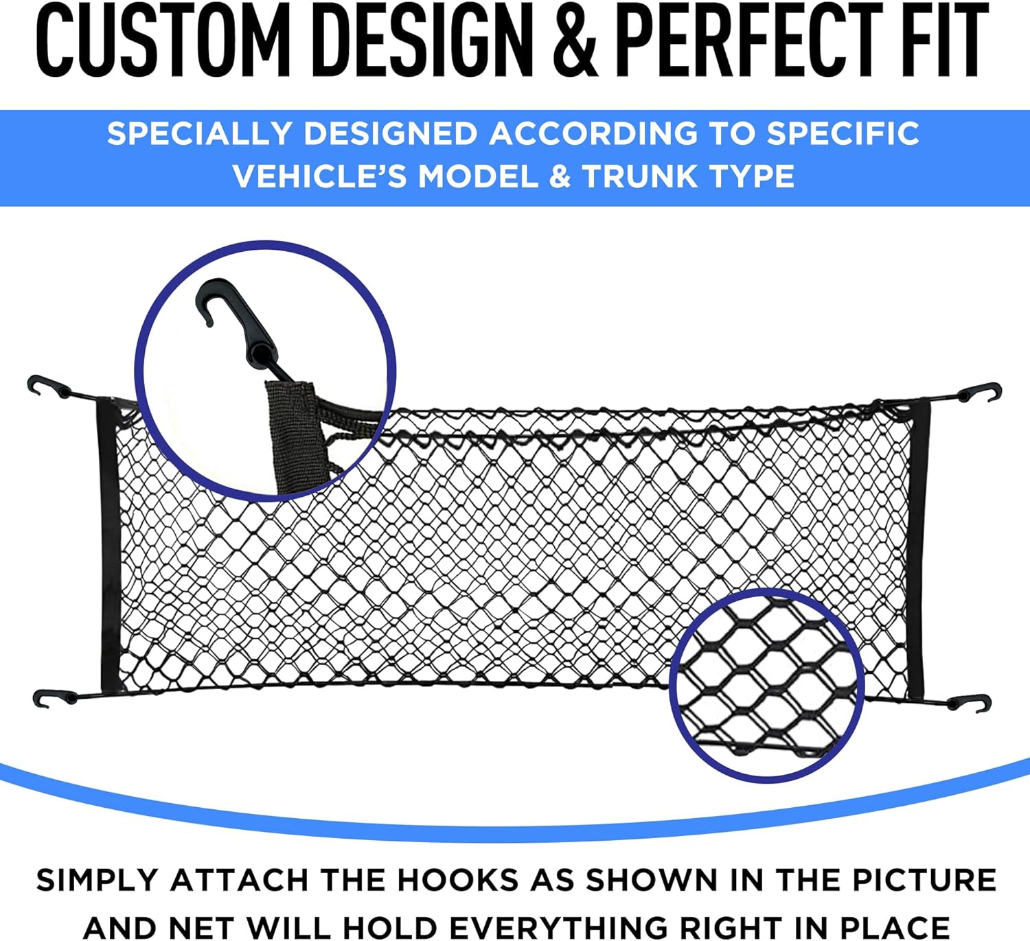 Envelope Style Trunk Cargo Net Rear for Subaru Impreza 2017-2019 Crosstrek 2018-2019 New image number 2