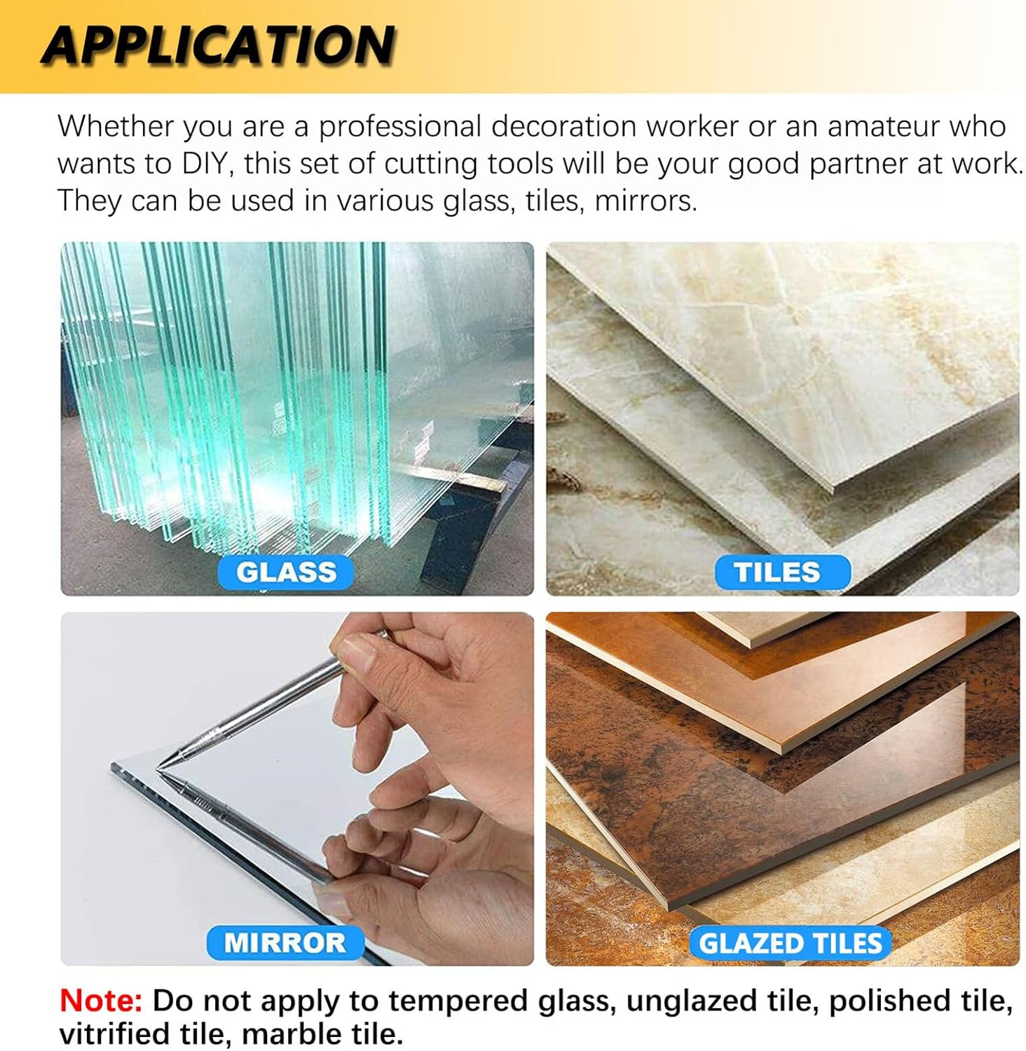 2 in 1 Manual Tile Cutter, Glass Tile Cutter Hand Tool with Glass Breaking Pliers, Mirror Cutting Kit with 3 Tungsten Steel Blade for Home DIY Cutting Glass, Mirror, Ceramic Tile, Glazed Tiles image number 1