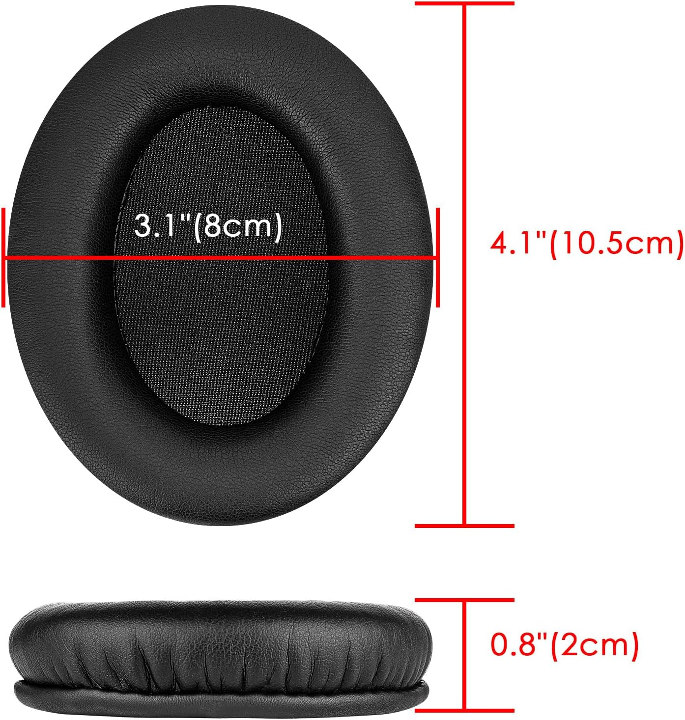Replacement Ear Pads for Hyperx Cloud Ii/Cloud Iii/Mix/Alpha/Cloud Flight/Stinger 2 Headphones, Headset Earpads (Protein Leather/Black) image number 4