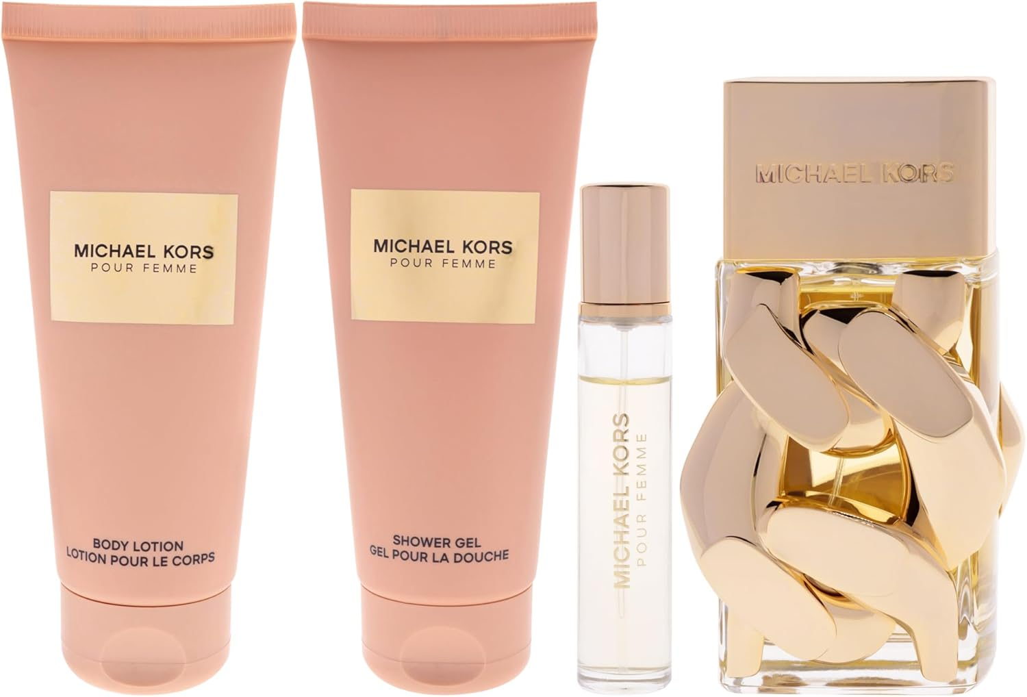 Michael Kors Pour Femme for Women 4 Pc Gift Set &ndash; 3.4Oz EDP, 0.3Oz Mini EDP, Body Lotion, Shower Gel (3.4Oz) image number 1