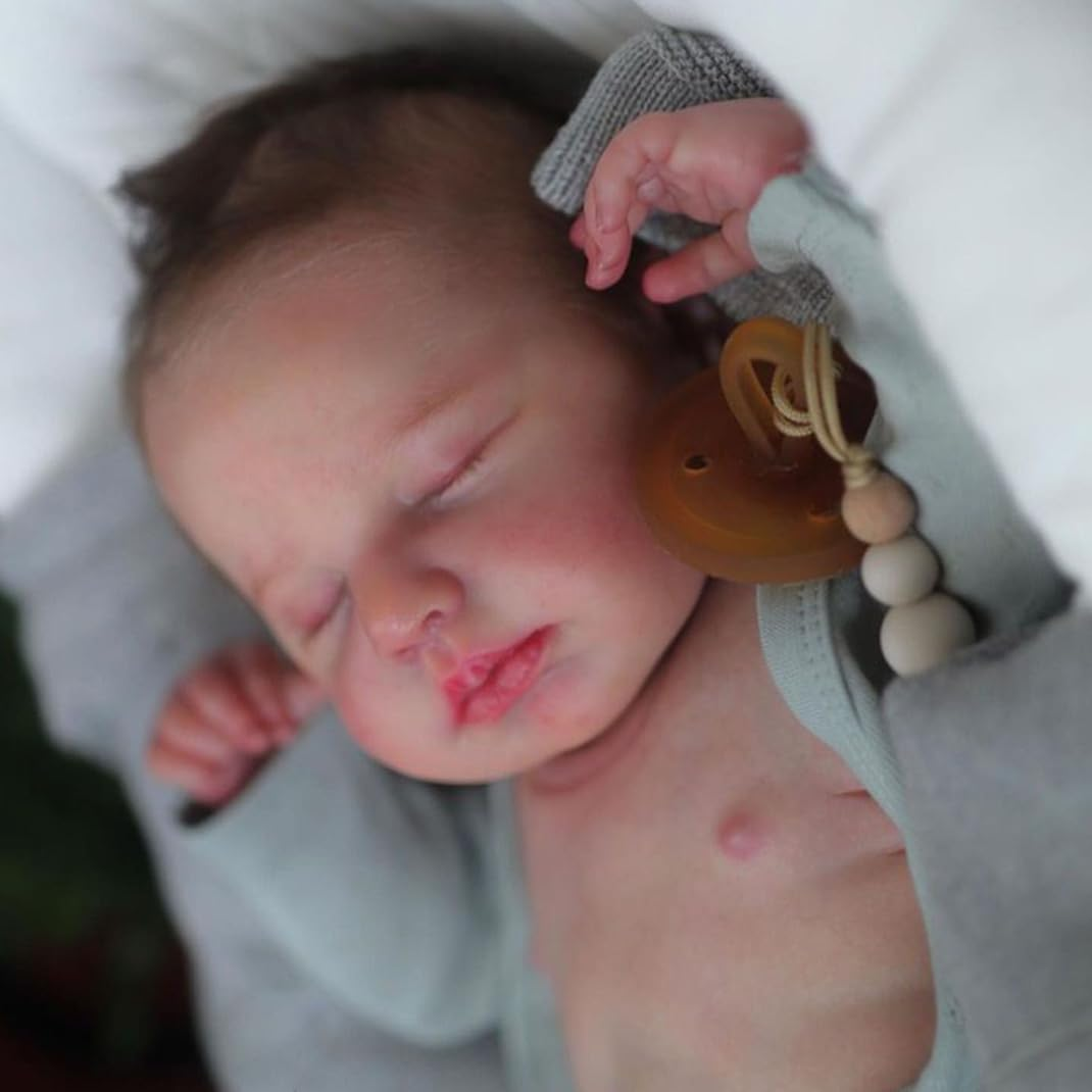 KCKUYUYN Reborn Baby Doll, 49 Cm Realistic Silicone Doll, Lifelike, Soft Body, Whole Body Washable, Can Be Used as a Present image number 1