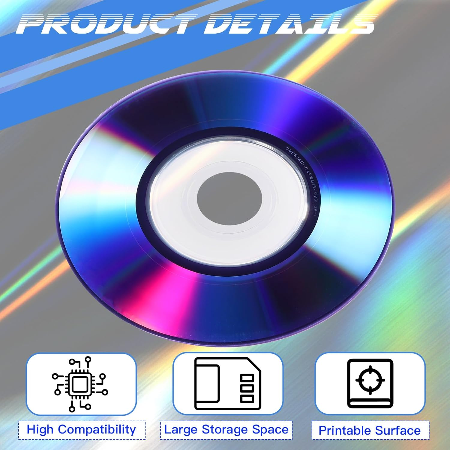 Copkim 50 Pieces 3 Inch Blank DVD-R Discs Disk 1.4 GB Recordable Media Disc 1-4 X Printable Mini DVD-R Blank Discs Media Disk for VCR Video Camera image number 4