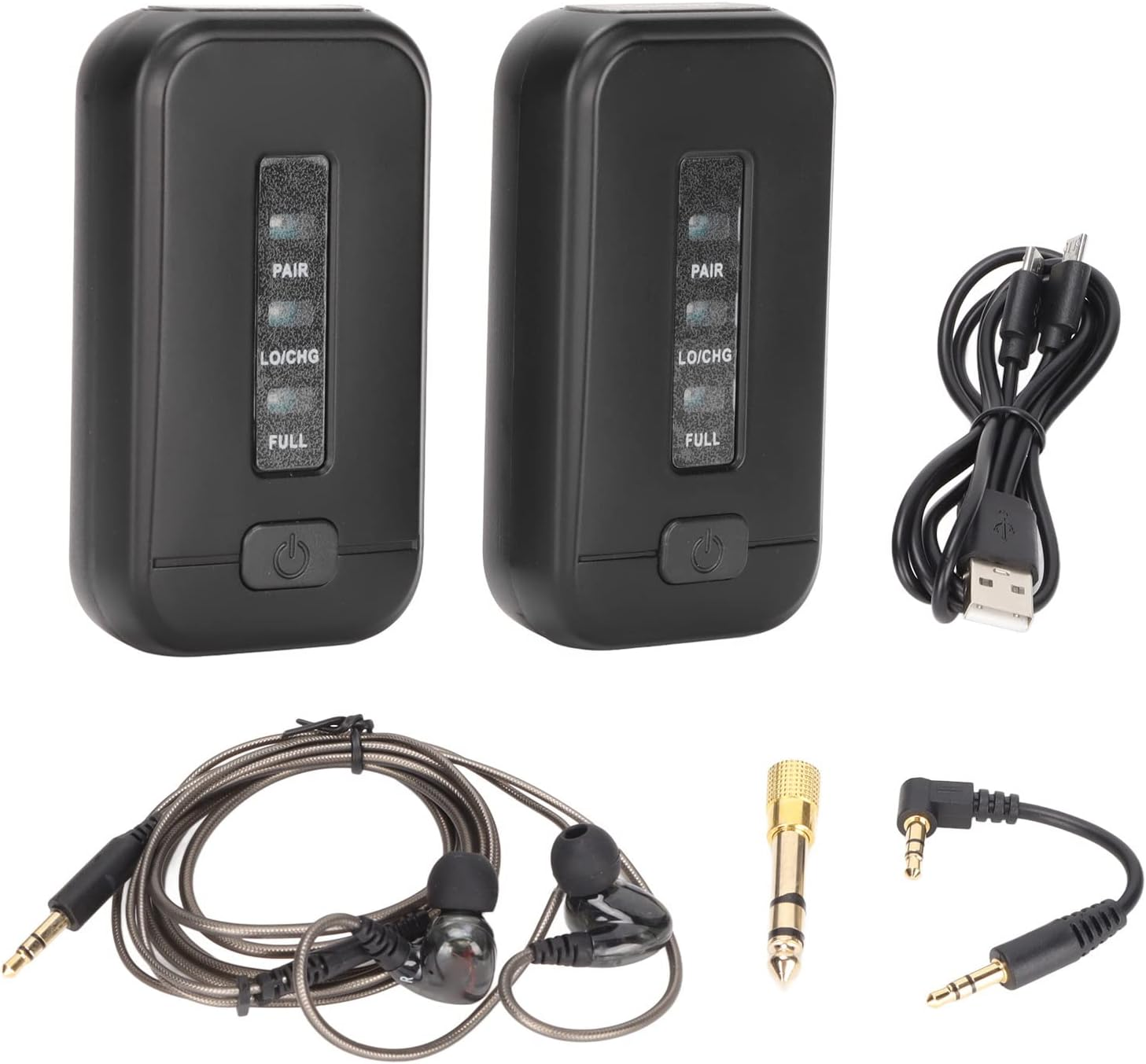 Wireless In-Ear Monitor System, 2.4G Delayless Wireless IEM System Transmitter and Beltpack Receiver, Professional Wireless in Ear Monitor for Live Streaming Stage