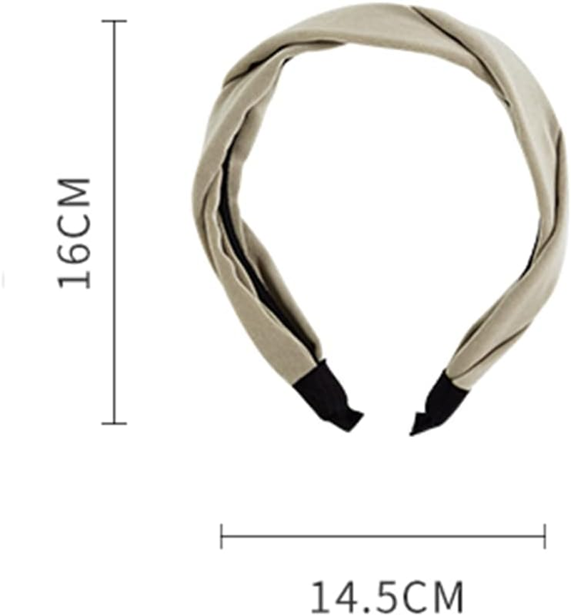 Headband, Sweet Braid Hair Bands, Elegant Style Headwear for Daily Work Party, Versatile Hair Accessories for Women Girls Boys Kids Men, Beige Colour image number 2