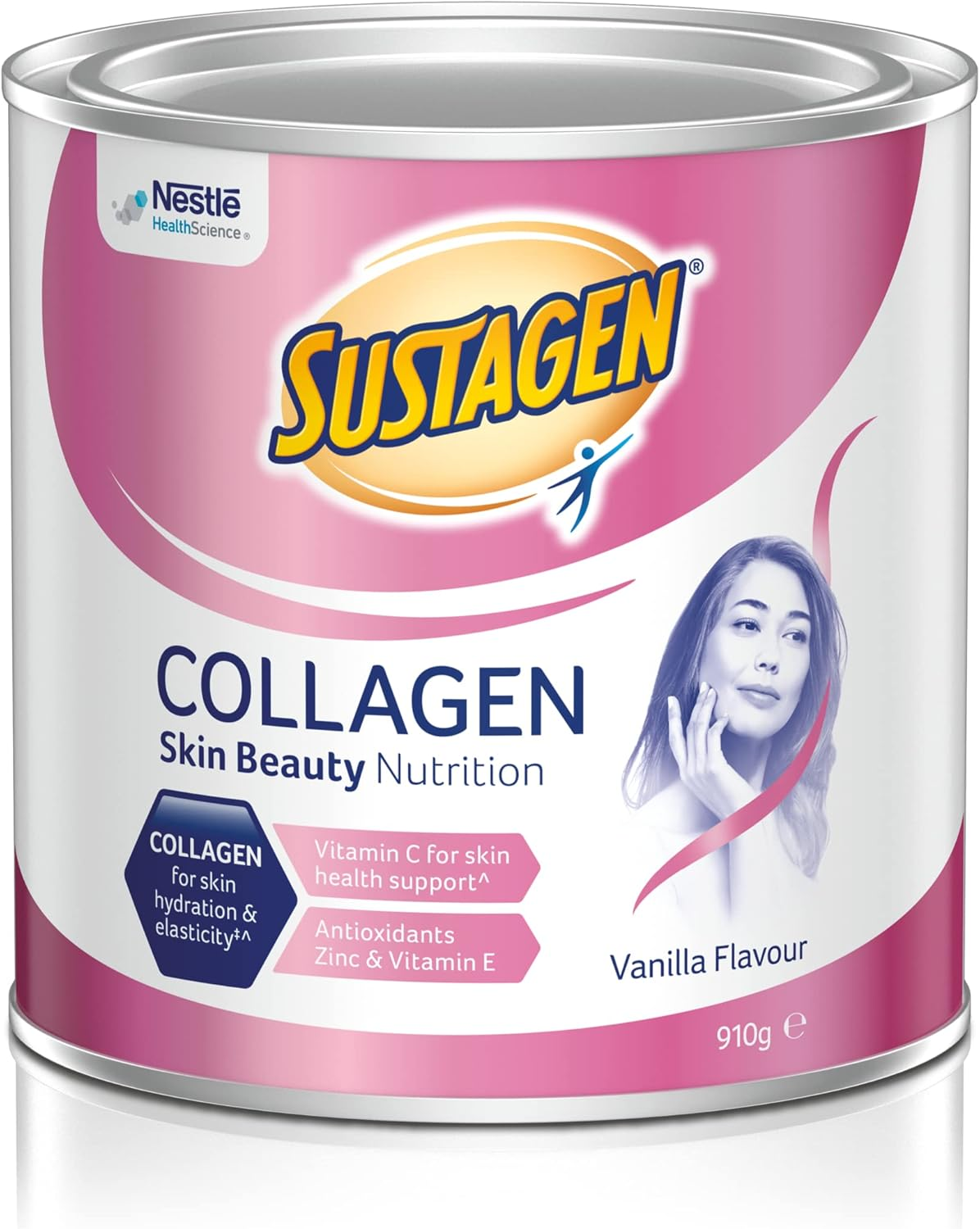 Sustagen Skin Health Nutrition Collagen Powder, Vanilla Flavour, 910G image number 2