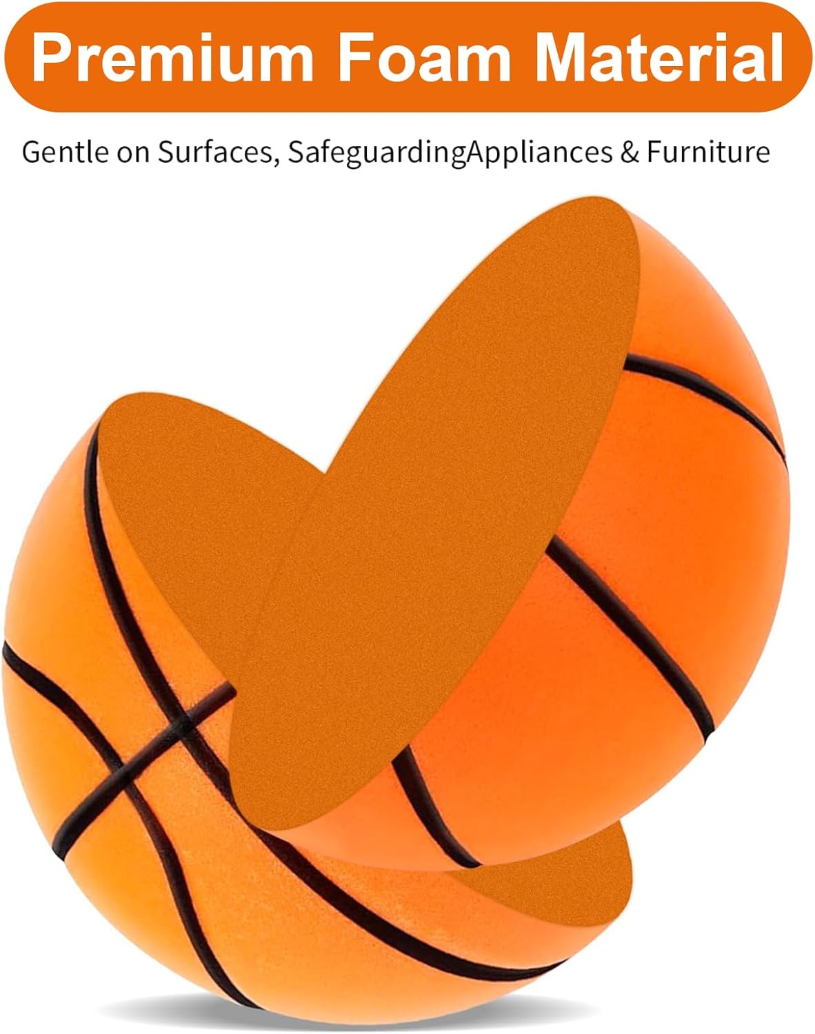 Silent Basketball, 2025 Upgrade Dribble Silent Basketball, Foam Indoor Training Quiet Ball image number 6