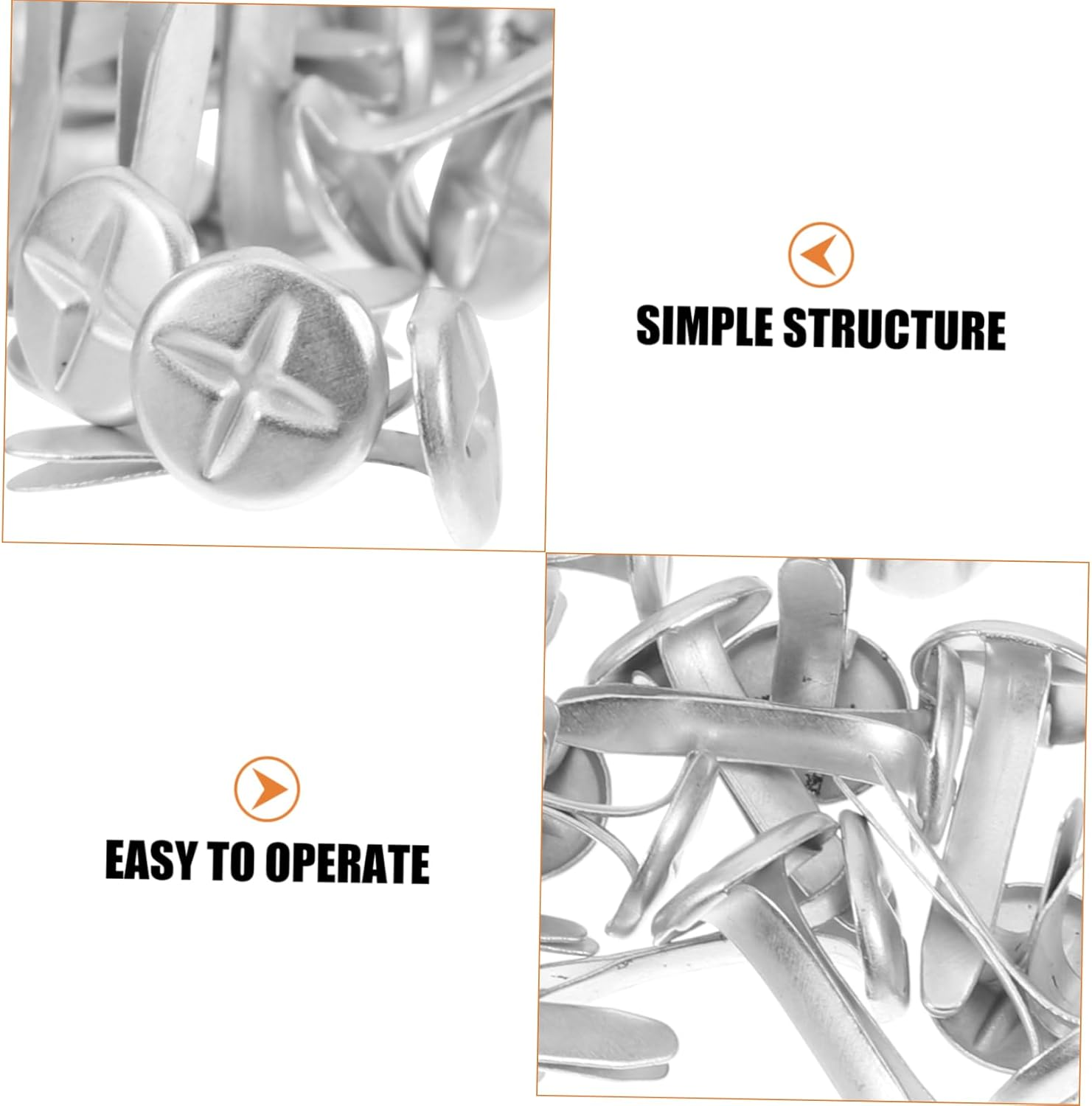 OSALADI 100Pcs Scrapbooking Paper Fasteners Fasteners for Crafts Decorative Nails for Boys and Girls DIY image number 6