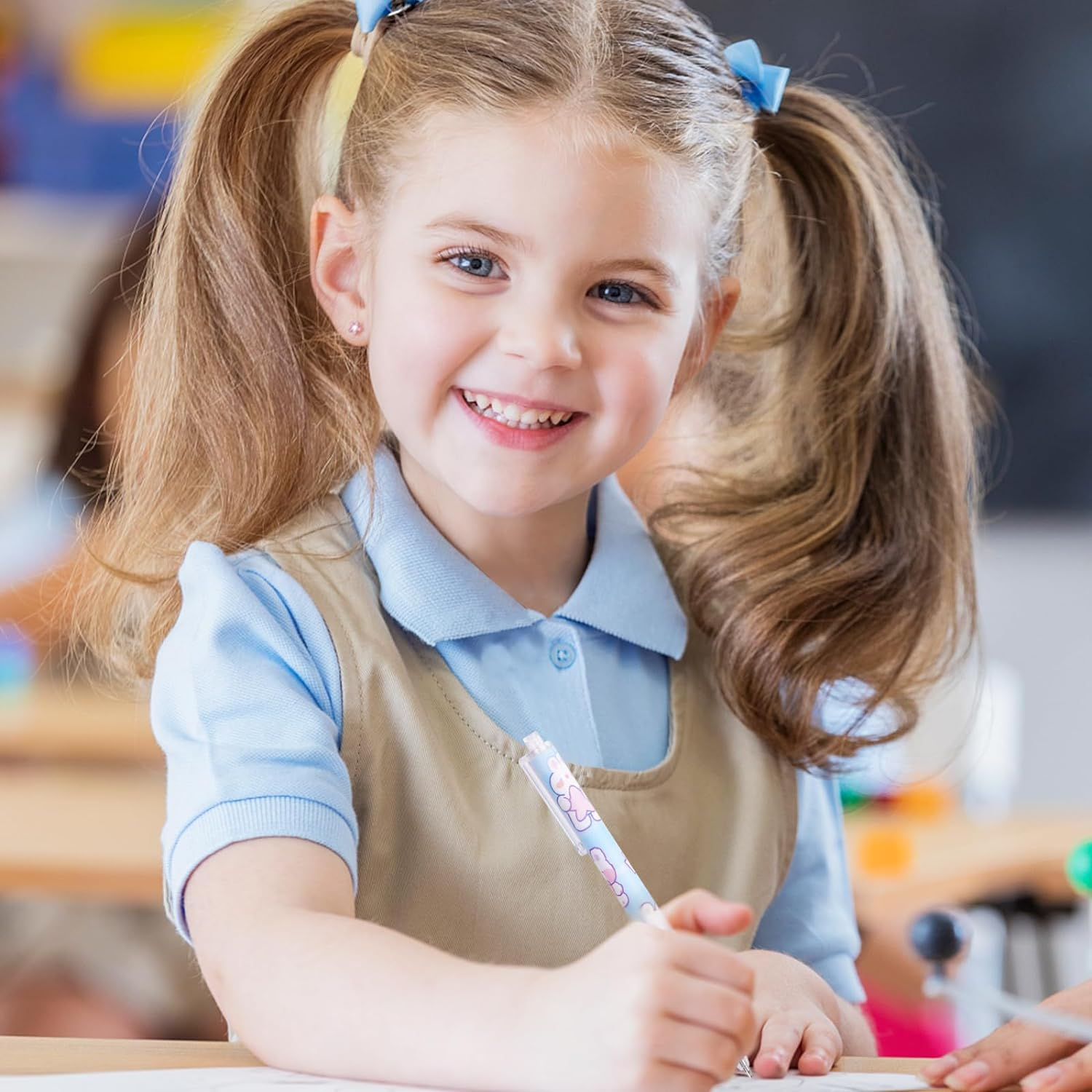 12Pcs Cute Gel Ink Pens SHAIDOJIO, Kawaii Cartoon Pens, 0.5Mm Black Retractable Rollerball Pens Set, Student Supplies for Kids Girl Women Writing Journaling, Taking Notes, School Office (Set A) image number 3