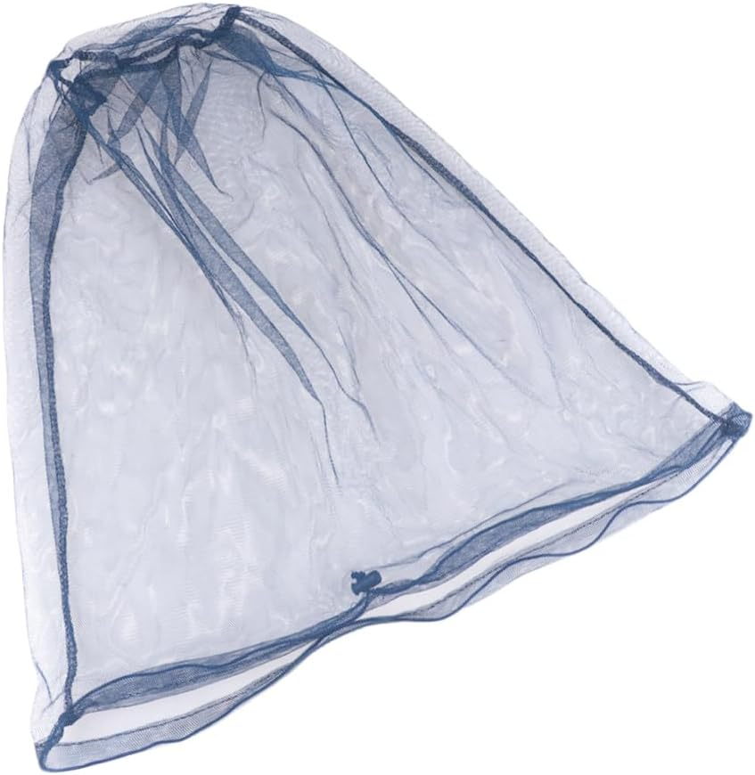 POPETPOP Flexible Outdoor Cap with Mesh Face Protector for Camping Fishing Hiking Blue Bug Net Hat for Insect Protection for Travel and Outdoor Activities