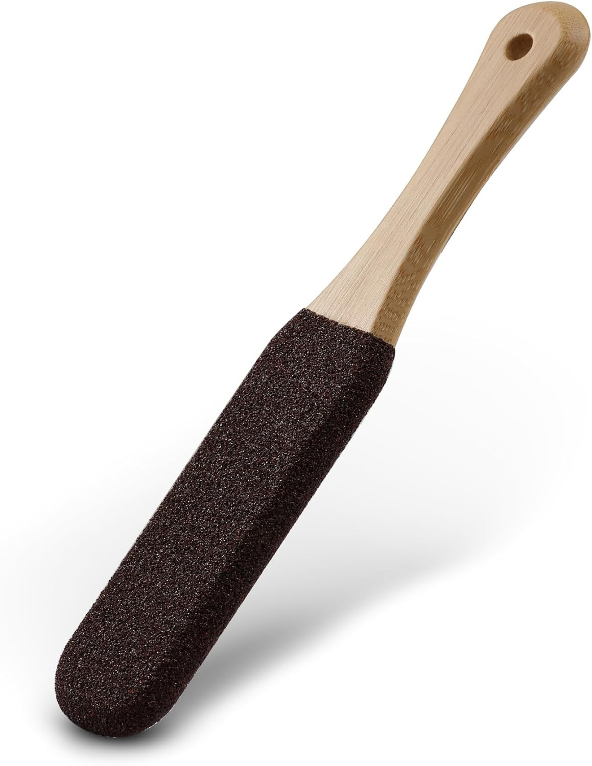 BEZOX Foot Pumice Stone Pedicure File(1 PCS) - Ergonomic Wooden Handle Foot File Callus Remover for Smoother Feet and Hands - Foot Scrubber, Heel Sander and Dead Skin Scraper - Black