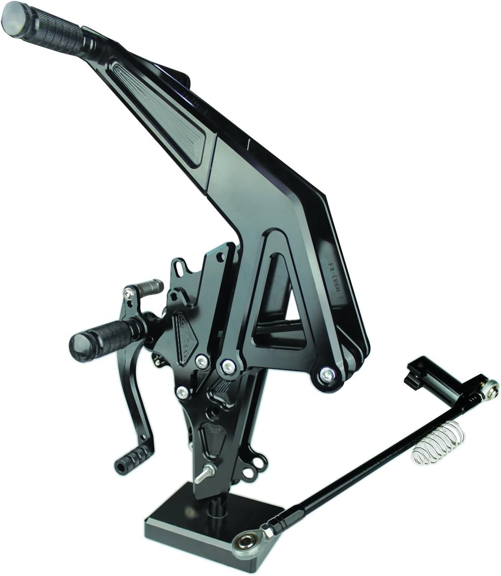 FXCNC CNC ER6N ER6F Billet Motorcycle Rearsets Foot Pegs Rear Set Footrests Fully Adjustable Foot Boards Compatible with Ninja 650R ER-6F ER-6N 2012-2014 image number 6