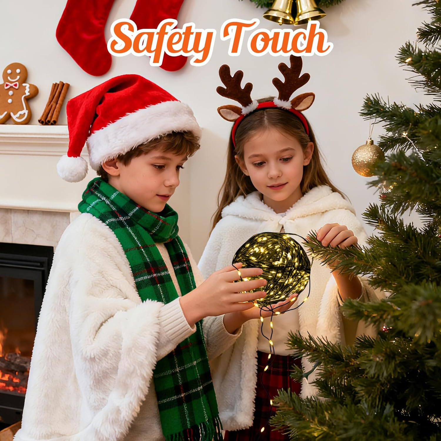 Isisyu Pack of 2 Fairy Lights Battery, 5 M 50 LED Warm White Micro Fairy Lights Battery Operated with Timer, IP65 Waterproof Christmas Lighting for Outdoor and Indoor, Wedding, Tree, Room, Garden image number 4