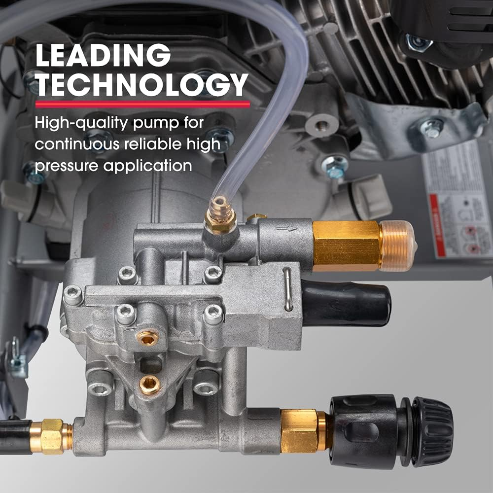 Jet-Usa Petrol Pressure Washer Cleaner 4800PSI High Pressure Gun Jet Power Water Hose with 5 Protip-Nozzles