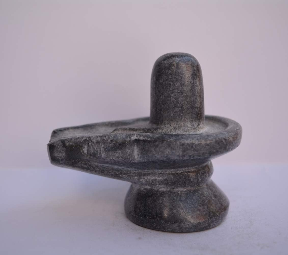 Black Stone Shiva Lingam 4 Inch &ndash; Handcrafted Shivling Idol for Pooja, Temple & Home D&eacute;cor | Natural Stone Lingam Statue for Spiritual Worship & Meditation | Traditional Hindu Gift Item image number 3