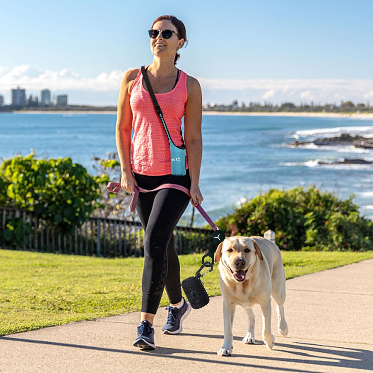 5 Pcs Dog Poop Bags, Dog Poop Bag Holder, Dog Poo Bags Silicone Handle, Pet Dog Poop Bag Dispenser, Pet Cleaning Supplies, for Leash Accessories