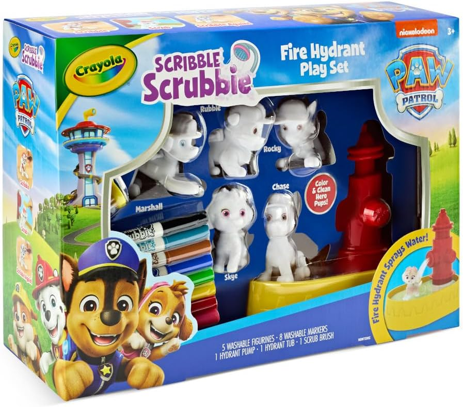 Crayola Scribble Scrubbie&trade; Paw Patrol Fire Hydrant Playset, 5 Paw Patrol Pets, 8 Washable Markers for Kids, Kids Activities, DIY, Ages 3+, image number 1