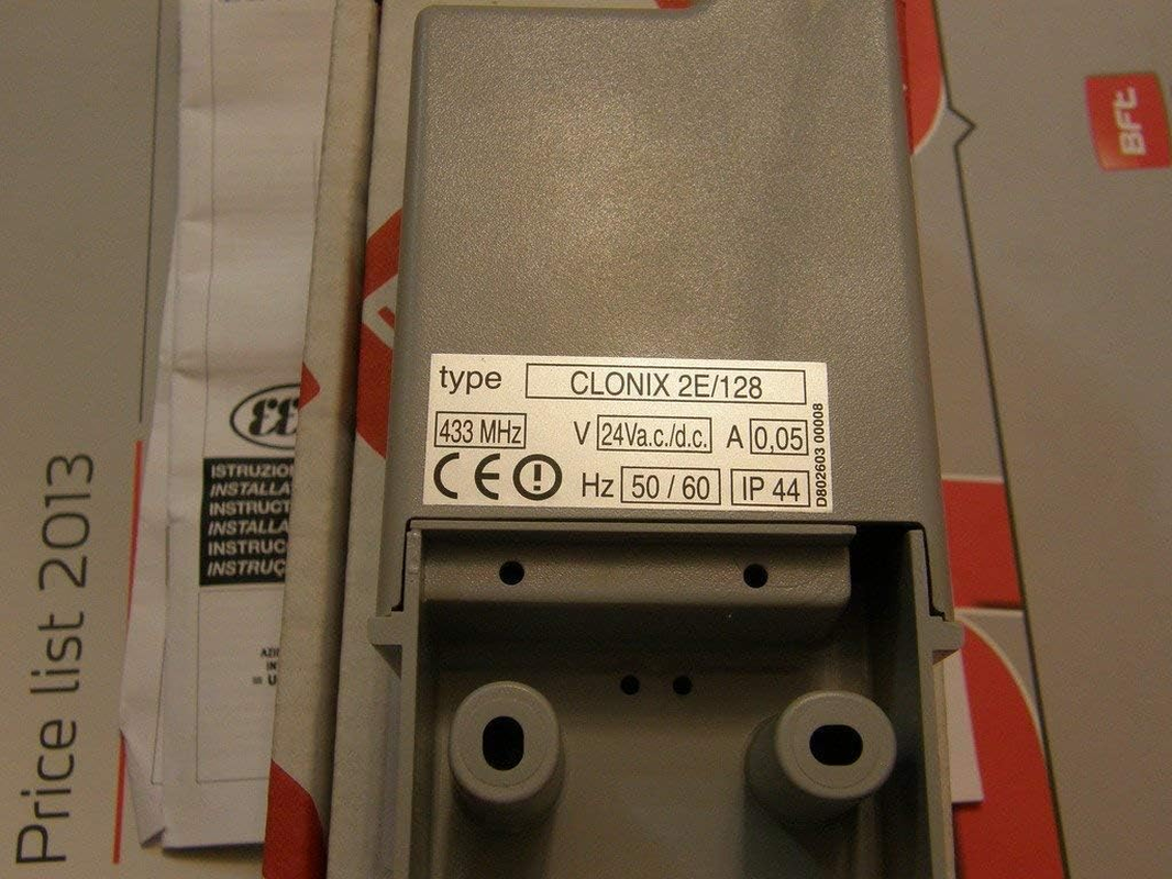 BFT Clonix 2E 2-Channel Receiver 433.92Mhz 12-24V AC/DC MITTO, Kleio, TRC Transmitter Memory: 128 Remotes!! ! image number 3