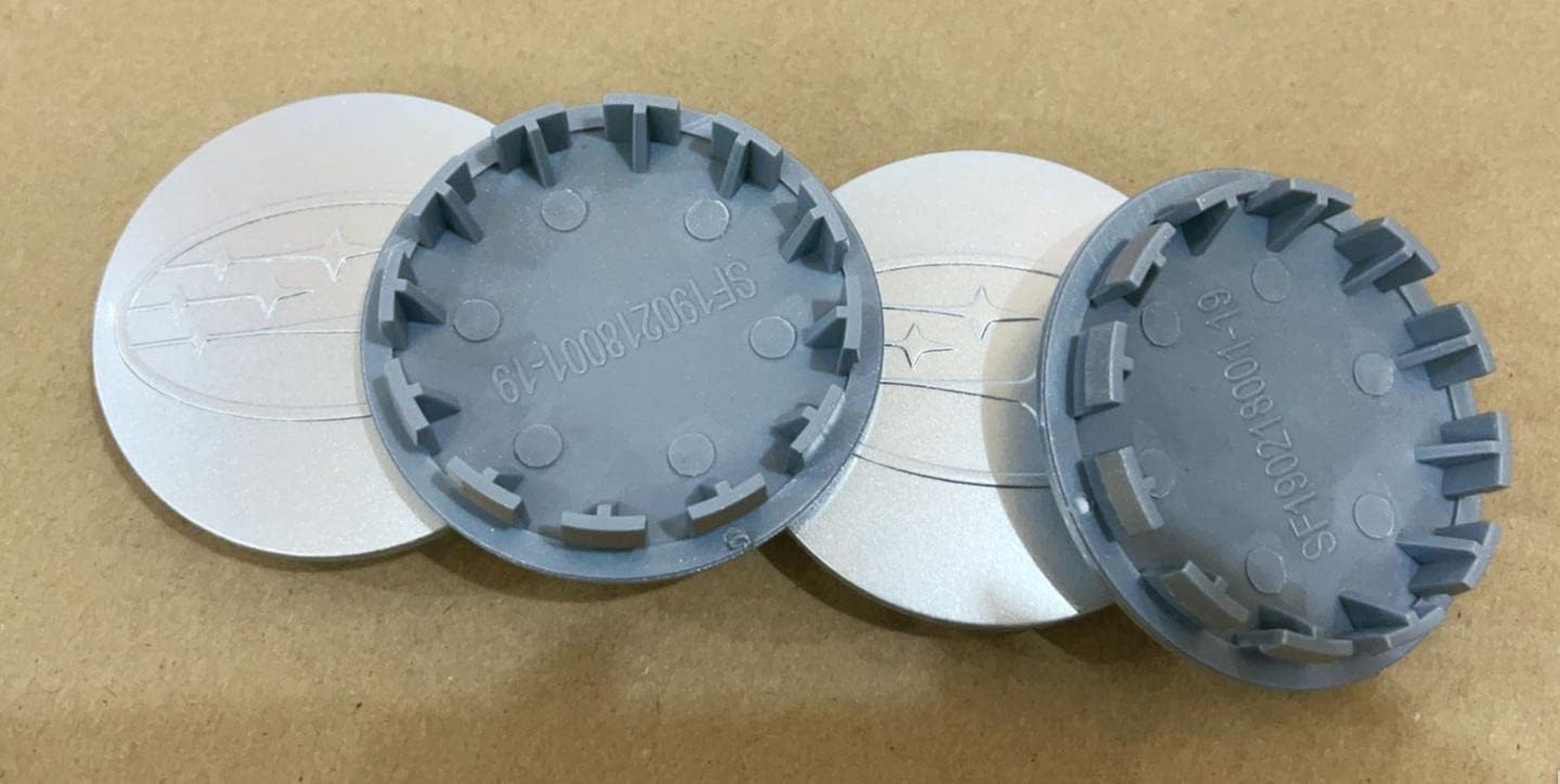 CMAOS 4Pcs Silver 58Mm Wheel Hub Center Caps for 06-15#28821SA030 Hubcap Covers (Silver) image number 1