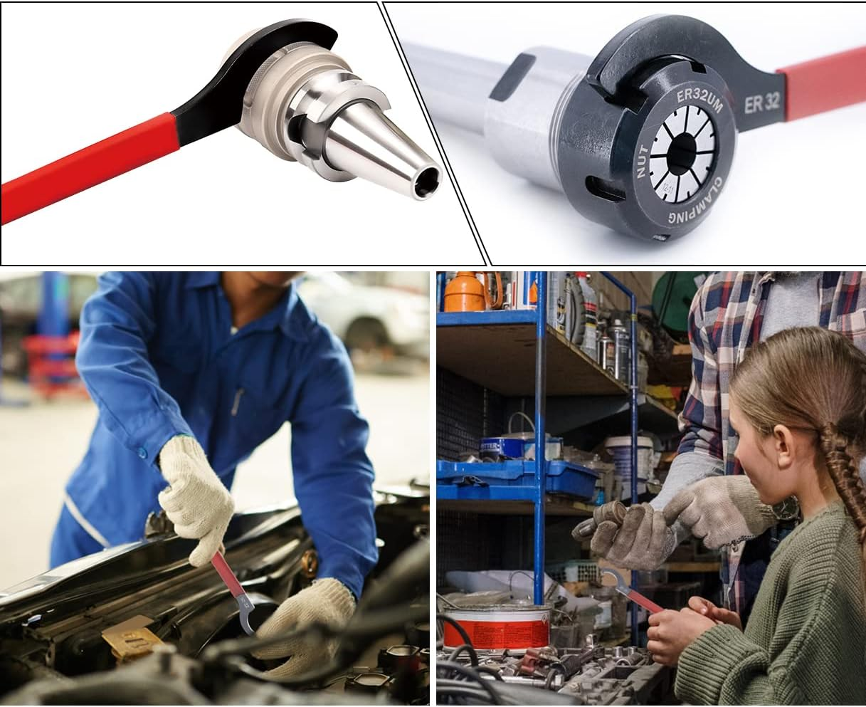 Mdvora 2/4/6/10Pcs Coilover Spanner Wrench Set, Coilover Wrench, C-Shape Spanner Wrench, Shock Spanner Hook Wrench Tools, for Suspension System and Shock Adjustment(4Pcs) - 4Pcs image number 3