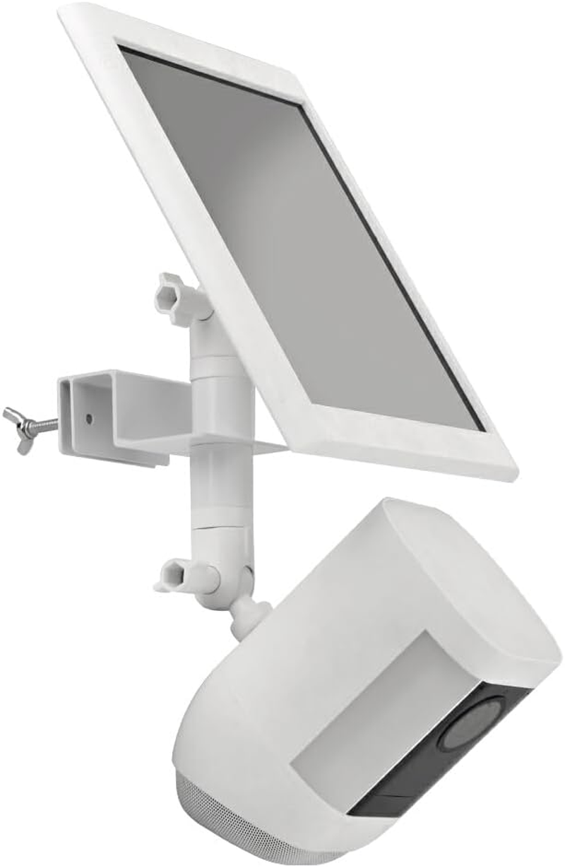 SUIOPPYUW No-Drill Gutter Mount for Eufycam Securely Clip Camera in Minutes for Security Stainless Steel Mounting Bracket, White image number 5