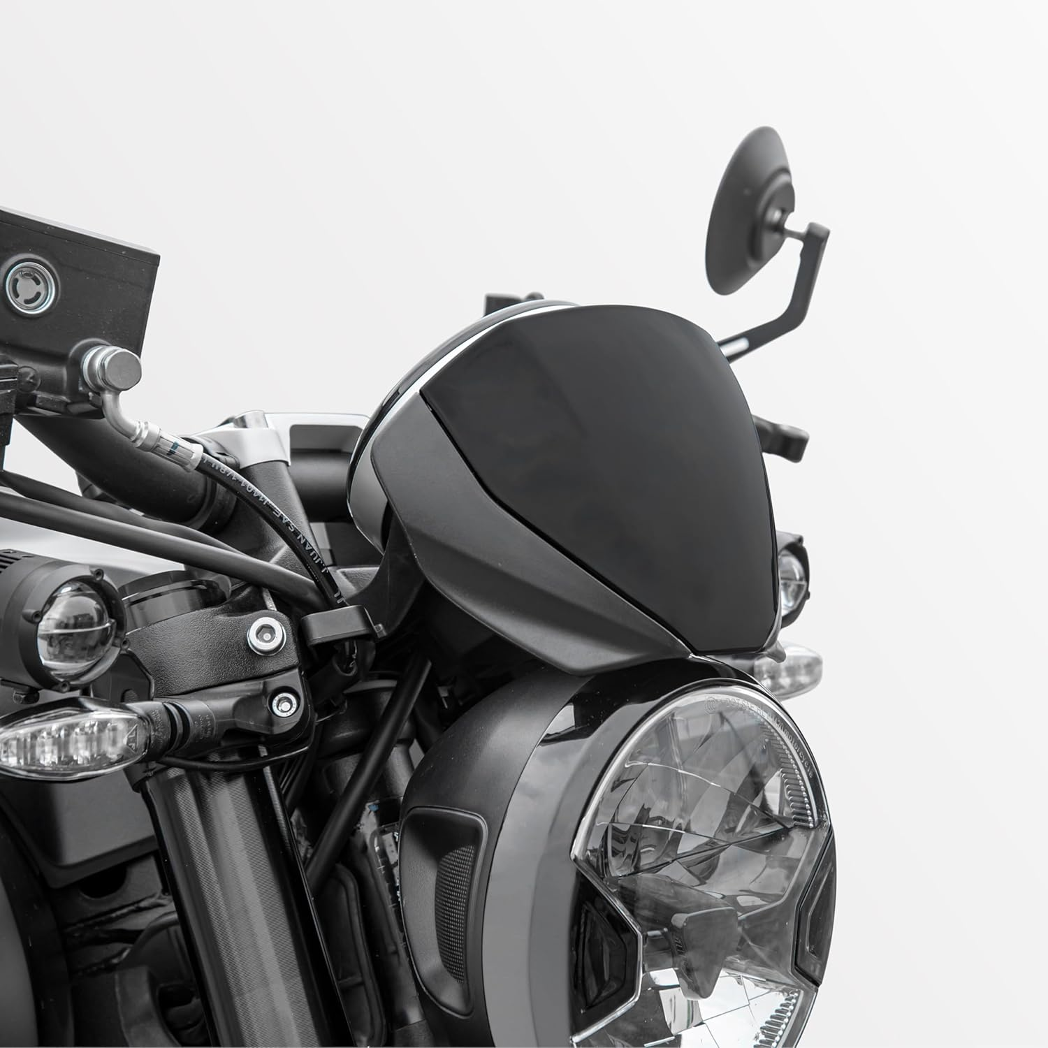 TAZGANTAX Motorcycle Upper Front Fairing Cowl Headight Wind Shield Front Mask Nose Shield Cowl Compatible with Tri-Umph Trident 660 Trident660 Trident-660 Accessories 2021 2022 2023 (Black) - Black image number 1