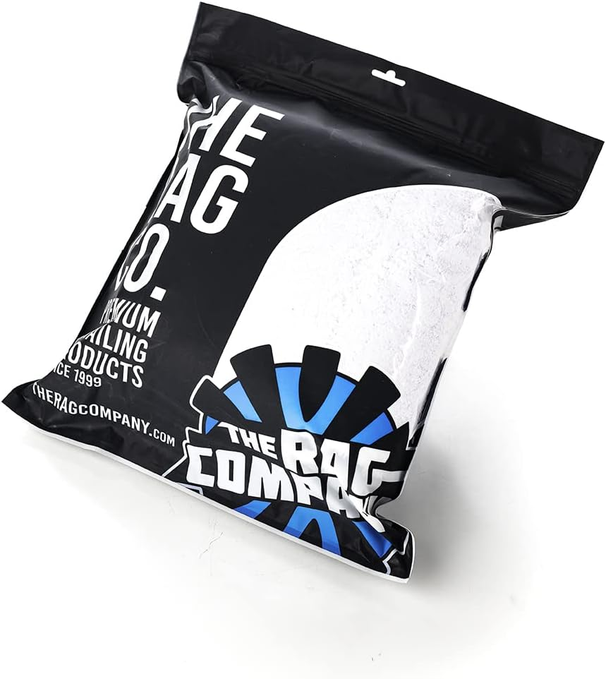 (3-Pack) the RAG COMPANY 16 In. X 16 In. EVEREST 1100 White Ultra-Plush Korean 70/30 Professional Microfiber Detailing Towels image number 3