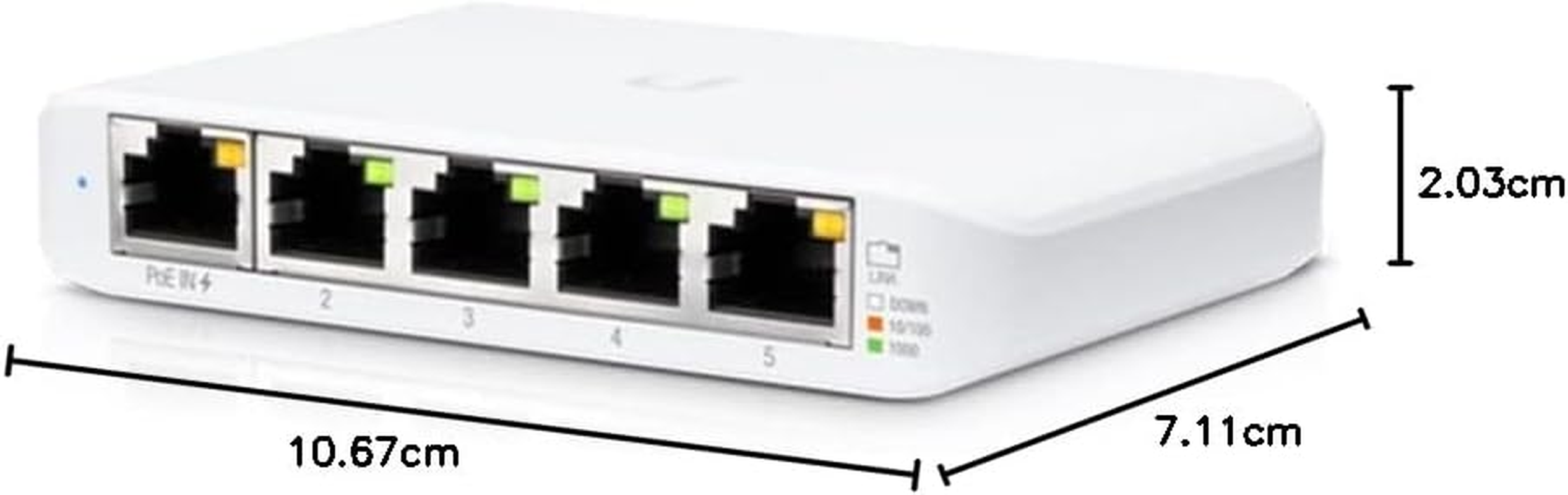 Ubiquiti USW Flex Mini 5-Port Managed Layer 2 Poe Gigabit Network Switch 3-Piece Set