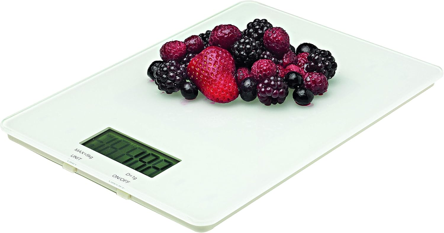 Avanti 15826 Digital Kitchen Scales, 5 Kg Capacity, White