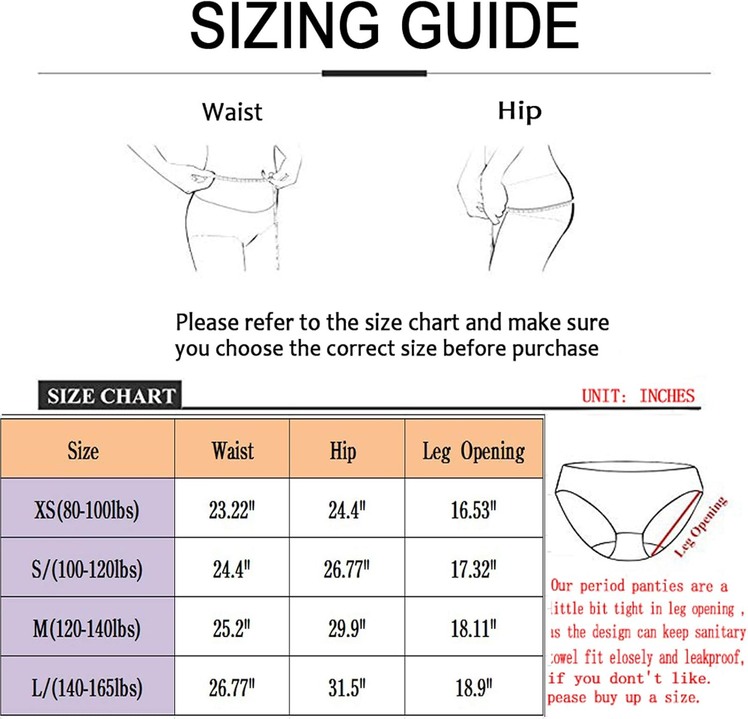 Teen Menstrual Period Underwear Girls Leakproof Protective Period Panties Women First Period Starter Kit Briefs image number 4