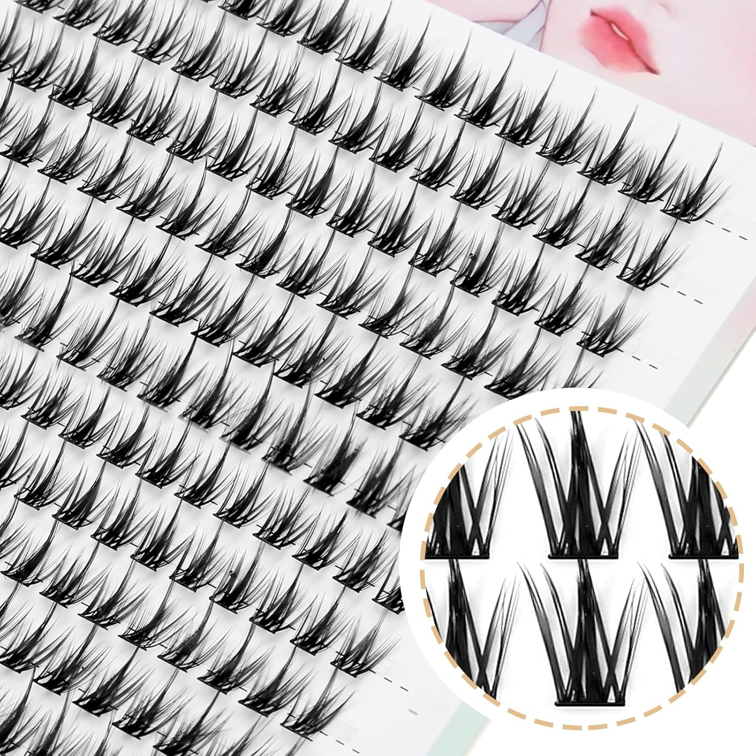 Boobeen Cluster Eyelash Extensions Natural, False Eyelash Lash Clusters, Curl Individual Fake Lashes Effortlessly Enhance Your Eye Makeup image number 6