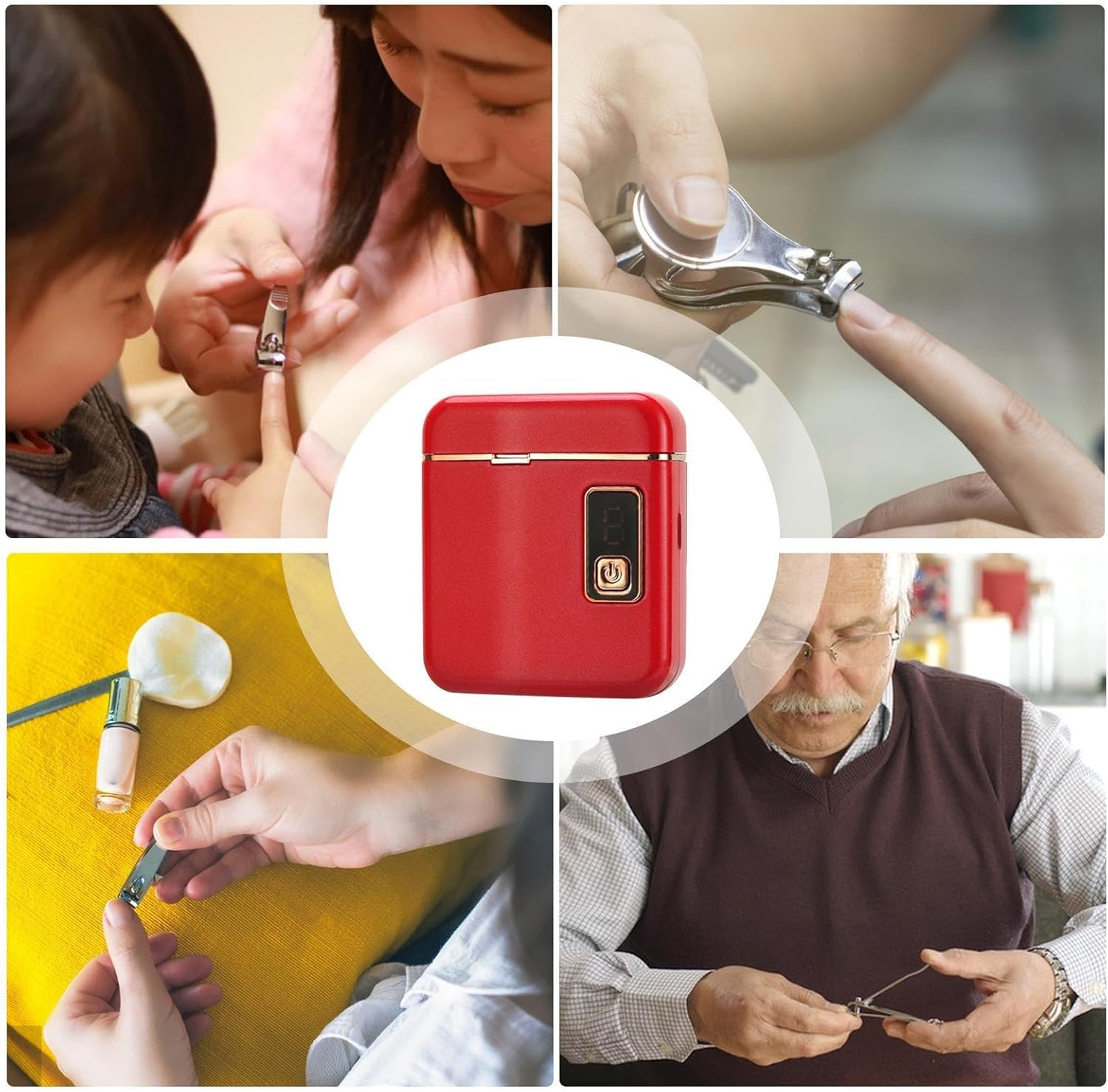 Electric Nail Clippers | 3 Modes Adjustable Safety Fingernail Trimmer - Safety Fingernail Trimmer & Cutter, Lighted Quiet Nail Scissors with Storage for Home Use image number 4