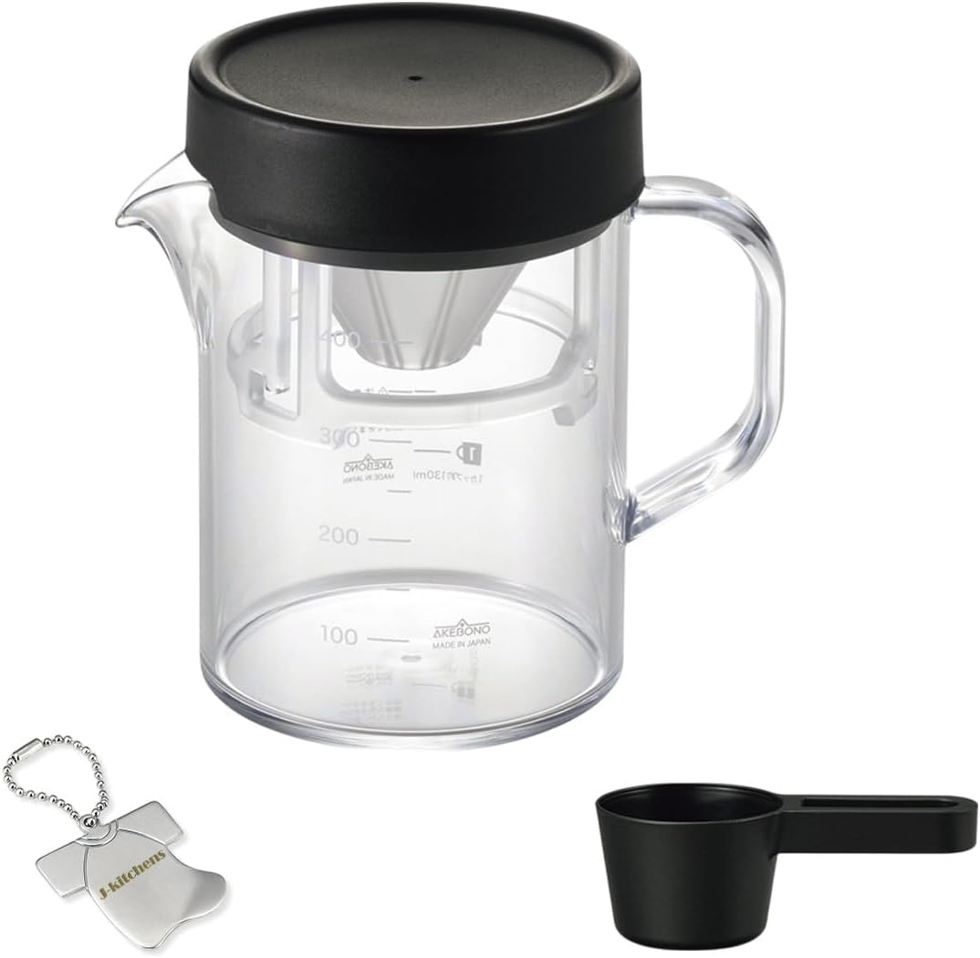 J-Kitchens Japanese Outdoor Coffee Dripper with Server, Compact, Black, Made in Japan, 13.5 Fl Oz (400 Ml) with Original Tag image number 2