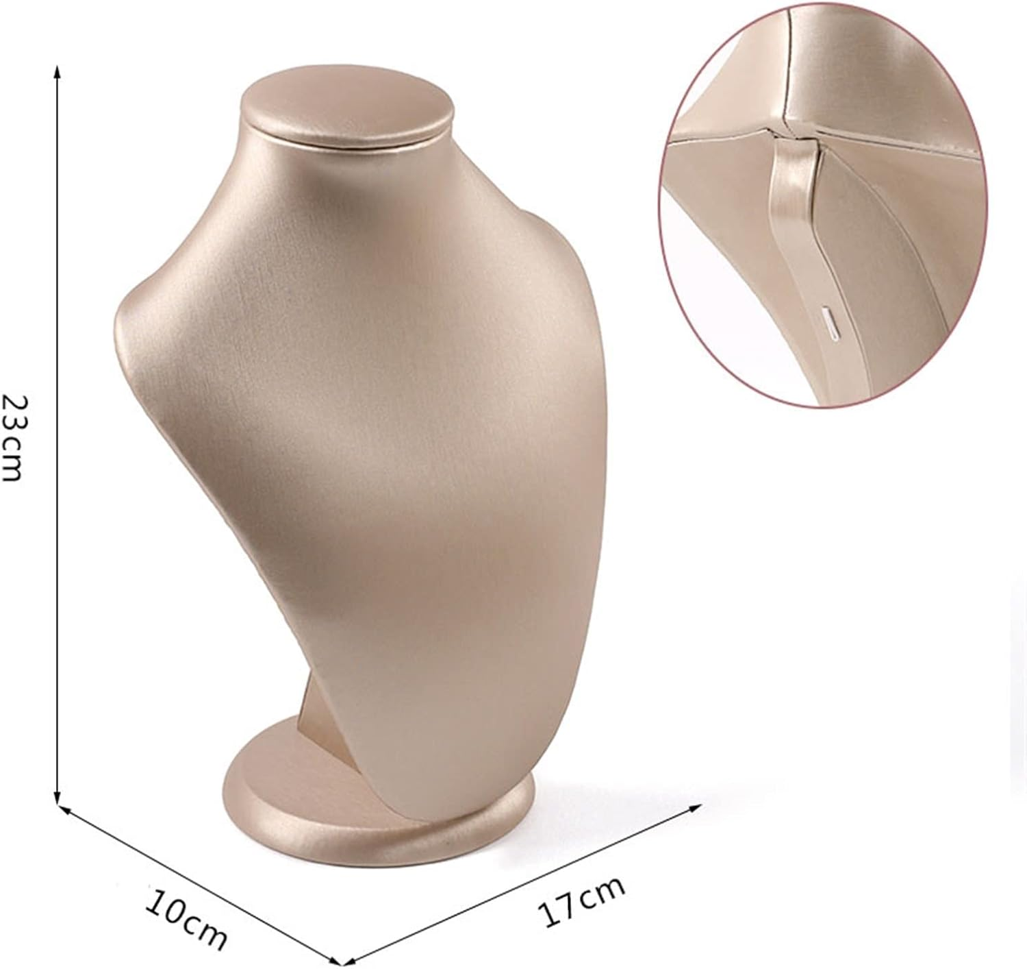 Jewelry Stand Pu Leather Necklace Bust Chain Holder Display Organizer Show Boutique Stand Mannequin Home Organisation, Jewelry Storage for Girls Women Jewelry Holder Jewelry Display (Size : 23Cm)