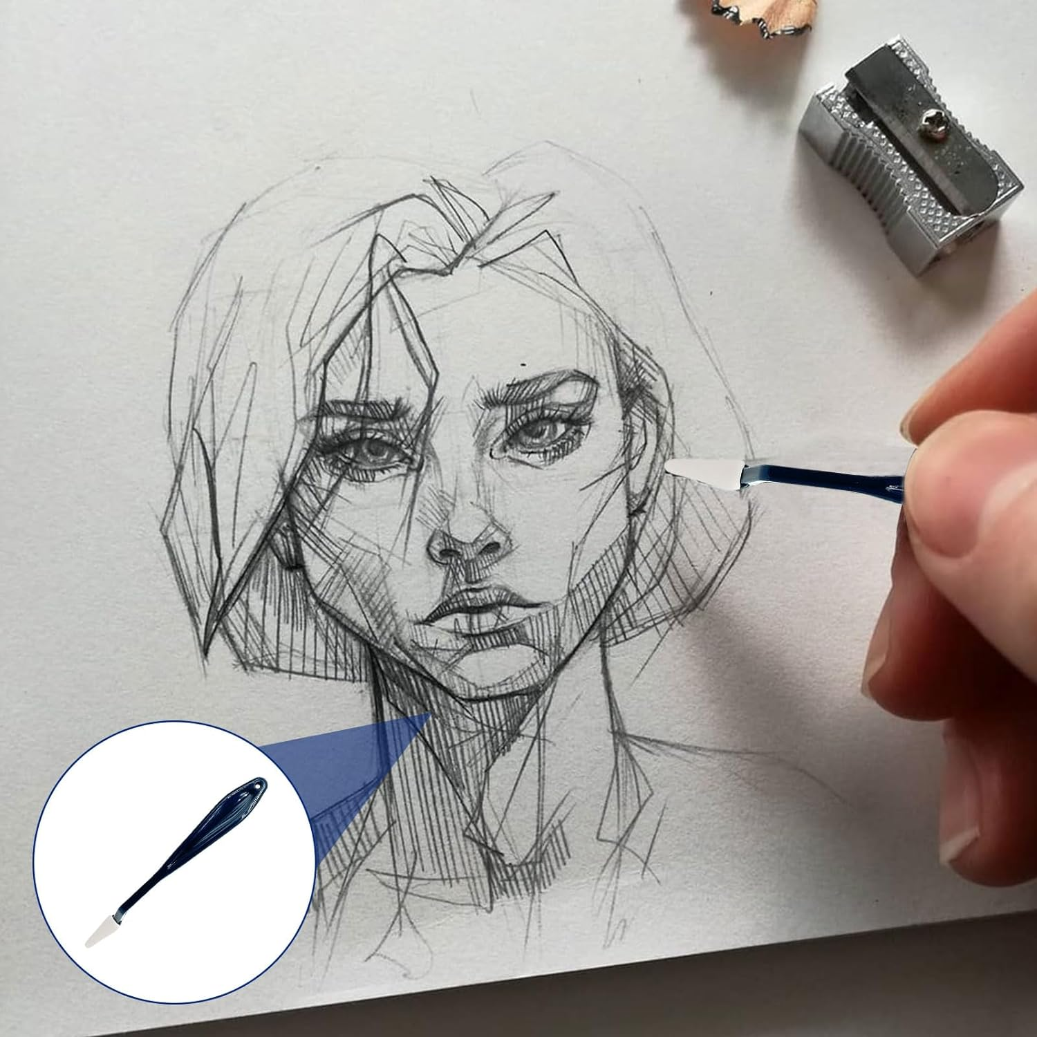 4PCS Pencil Blender Set Blending Stump the Ultimate Tool for Artistic Precision and Detail Blending Sticks for Art image number 5