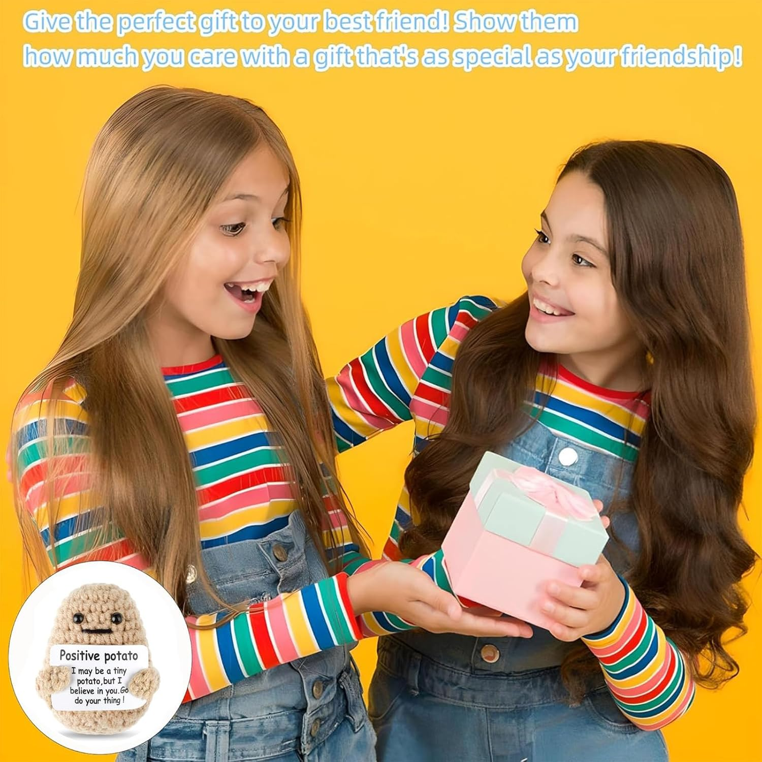 Cute and Fun Mini 3-Inch Front Potatoes, Cute Knitted and Fun Crochet Potato Dolls, New Year'S Gifts, Birthday Gifts, Creative Front Cards, Are the Ideal Choice for Spreading Positive Energy image number 3