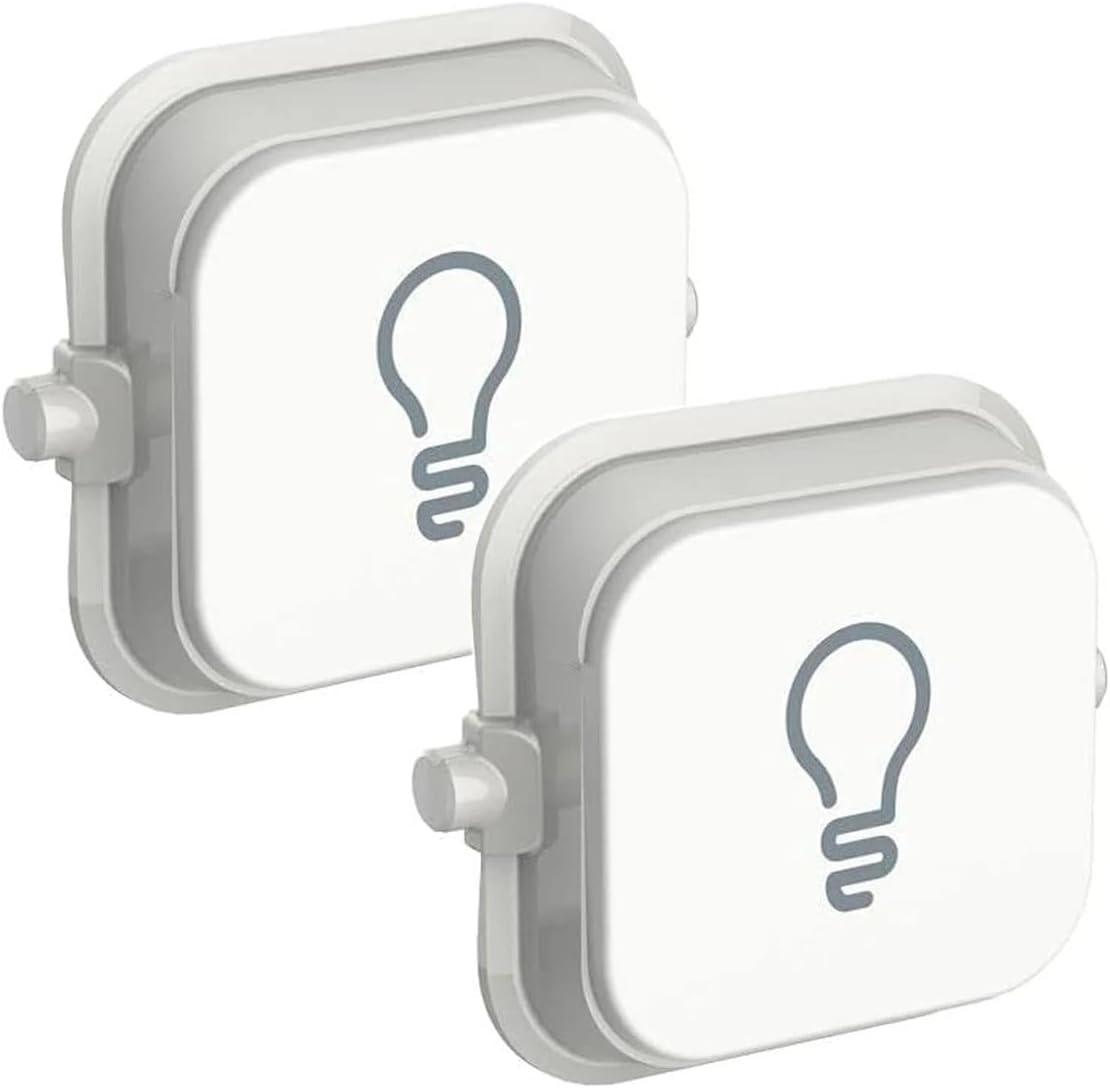 Dolly Rocker with Icon, for Clipsal Iconic Series Wall Switches, Vivid White, 40LR-VW 40HR-VW 40FR-VW - Light, Heat and Fan Icons 3 Pack (3Pcs Light, Fan, Heat) image number 2