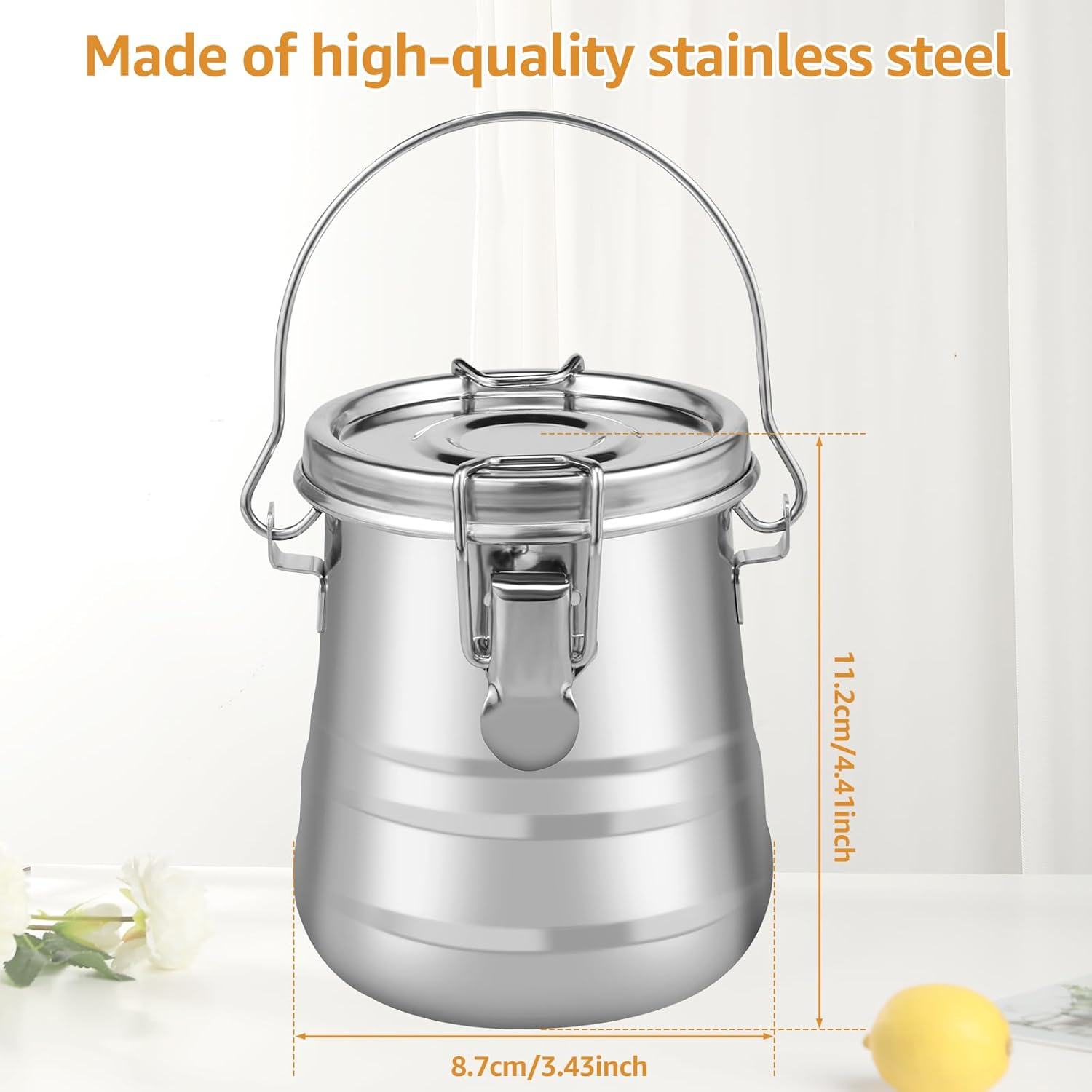 Paint Brush Washer Pot, Stainless Steel Paint Brush Cleaner with Removable Strainer, Portable Brush Cleaner with Handle, Paint Brush Washer for Oil Painting 4.4&times;3.4In image number 2