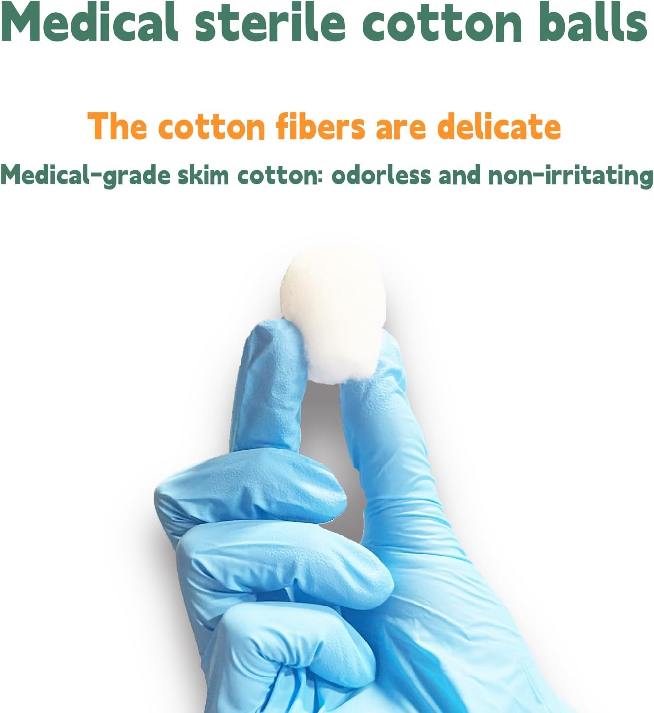 Cotton Balls Sterile &ndash; Gentle and 100% Pure Cotton, Ideal for Makeup and Sensitive Skin, Individually Packaged (120 Count) image number 3