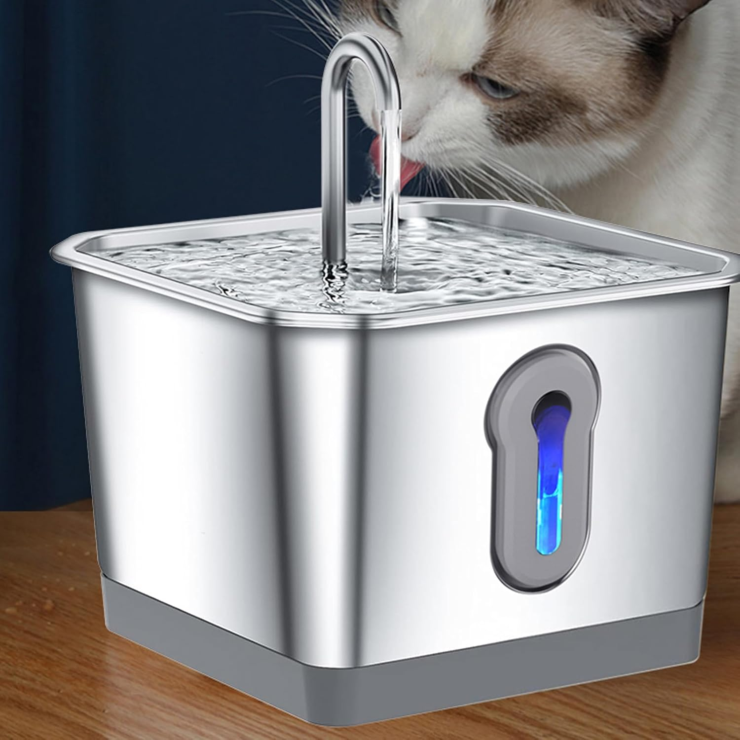 ​​​​​​Pet Fountain, 3500ML Stainless Steel Smart Automatic Cat Water Fountain with App, Quiet Dog Drinking Dispenser with Filter, 2 Water Flowing Modes, Easy to Clean image number 4