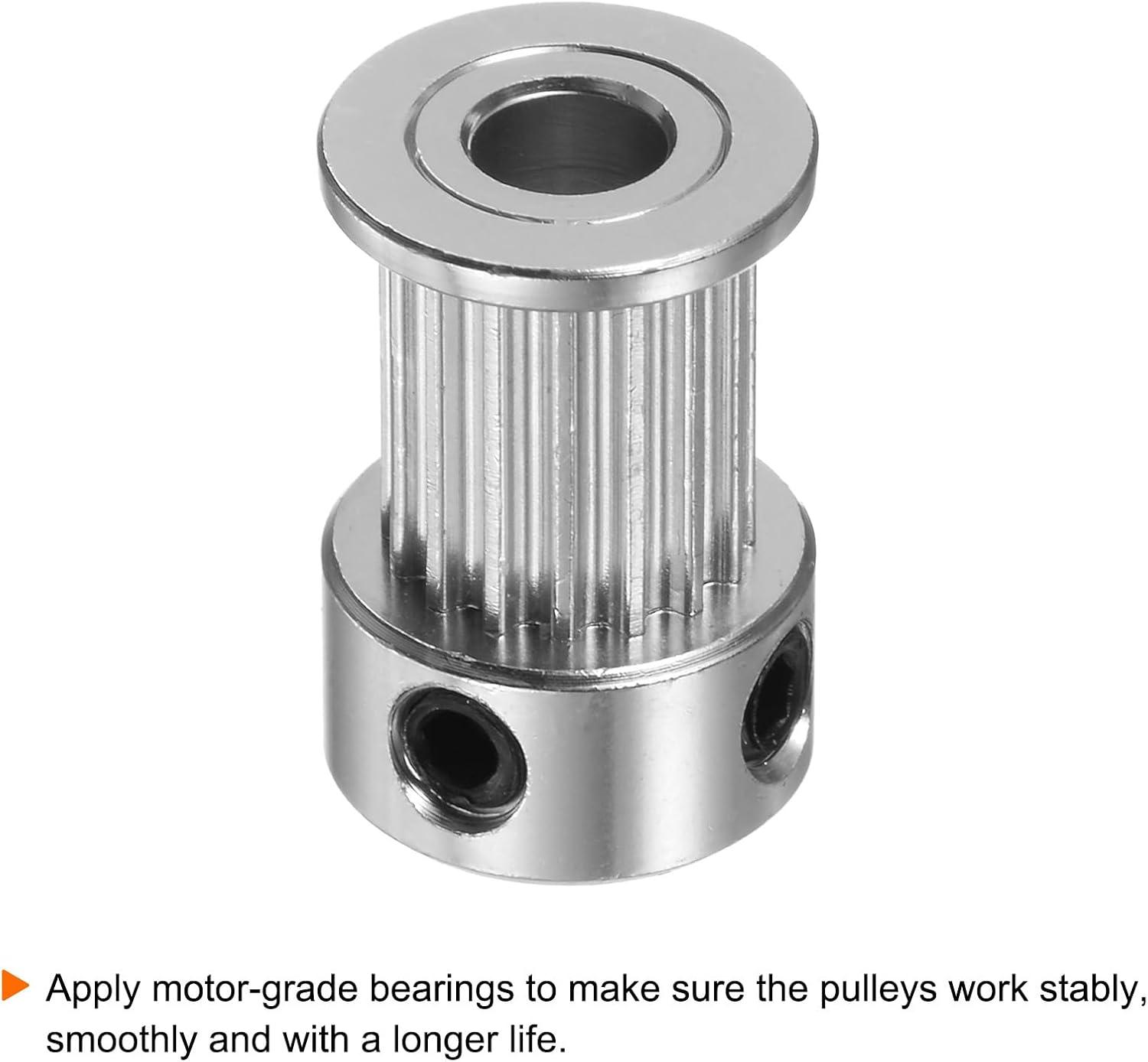 Uxcell 5Pcs 2GT Timing Pulley 16 Teeth 5Mm Bore 13Mm Dia. Aluminum Timing Belt Pulley with 2Mm Hex Key Wrench for 10Mm Width Belt 3D Printer CNC Machine Accessories, Silver Tone image number 6