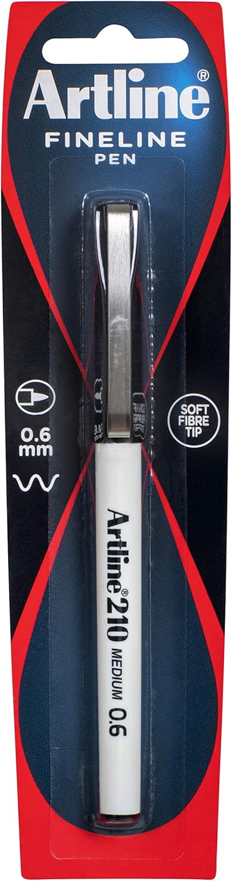 Artline 210 Fineliner Red,2 Pack
