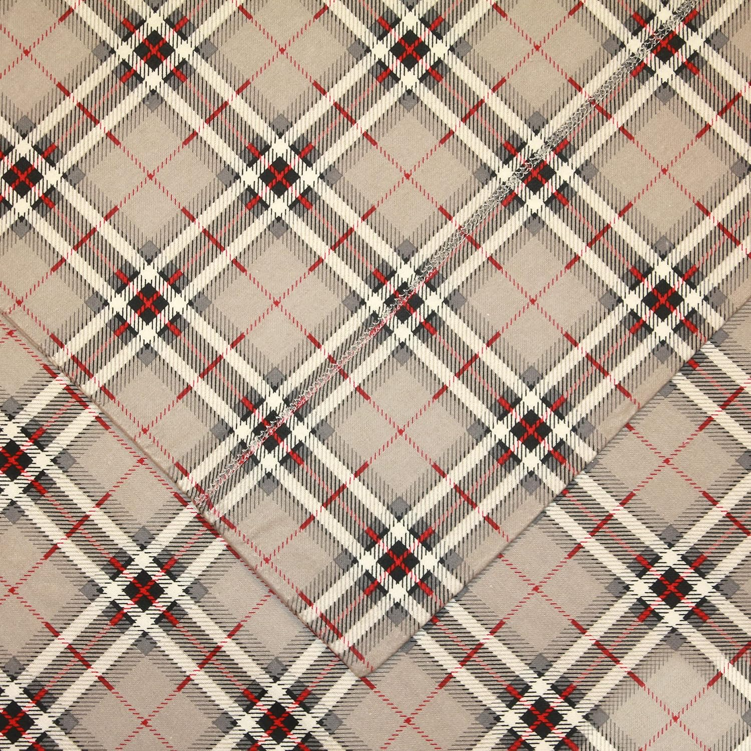 Pointehaven 180 GSM Luxury 100% Soft Cotton Printed Flannel Sheet Set, California King, Derby - Warm & Cozy - Pre-Shrunk -Deep Pockets - Elastic All Around-Comfy Double Brushed -