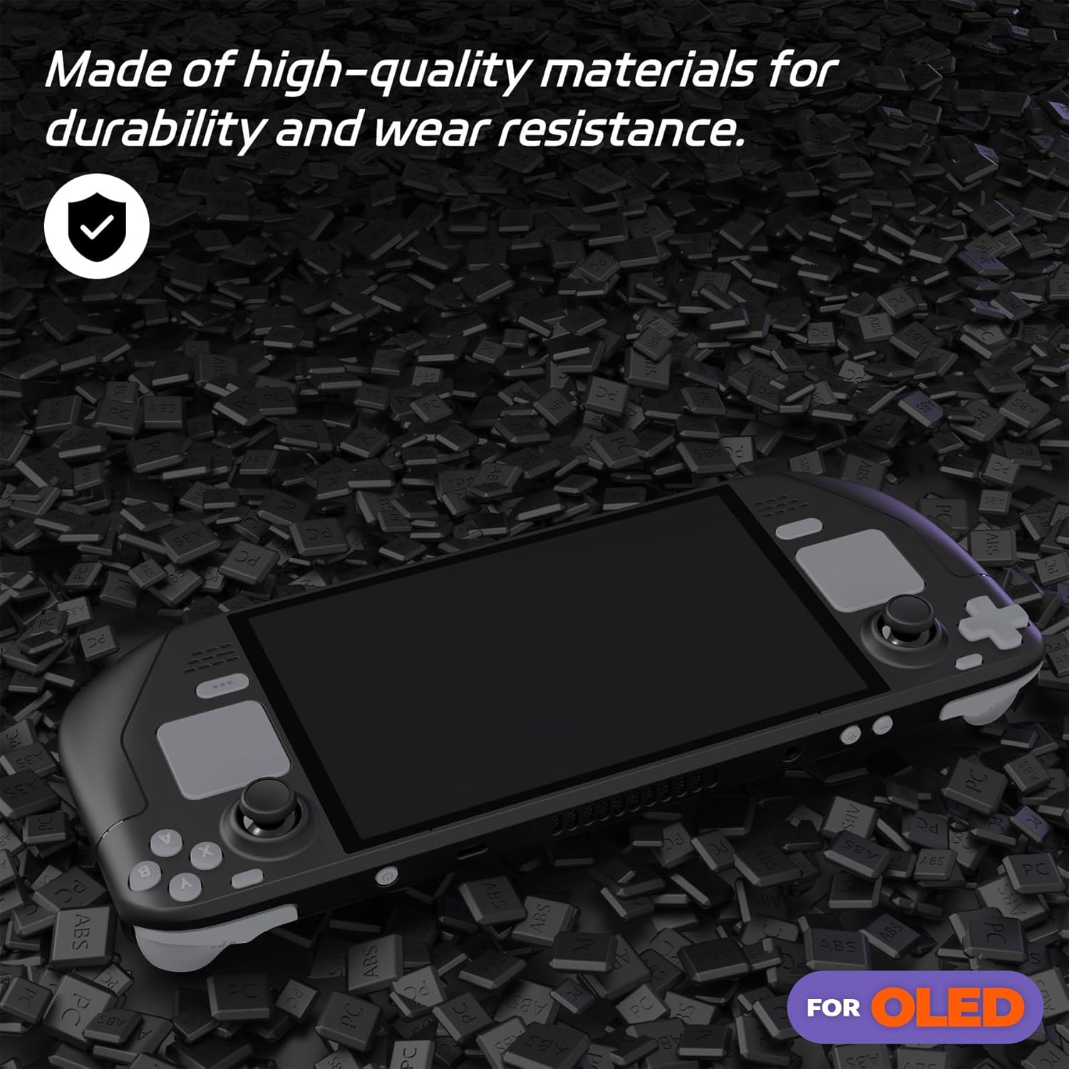 Extremerate Replacement Full Set Buttons for Steam Deck OLED Handheld Console, New Hope Gray DIY Custom ABXY D-Pad Trackpad Bumpers Triggers Buttons with Tools for Steam Deck OLED Console